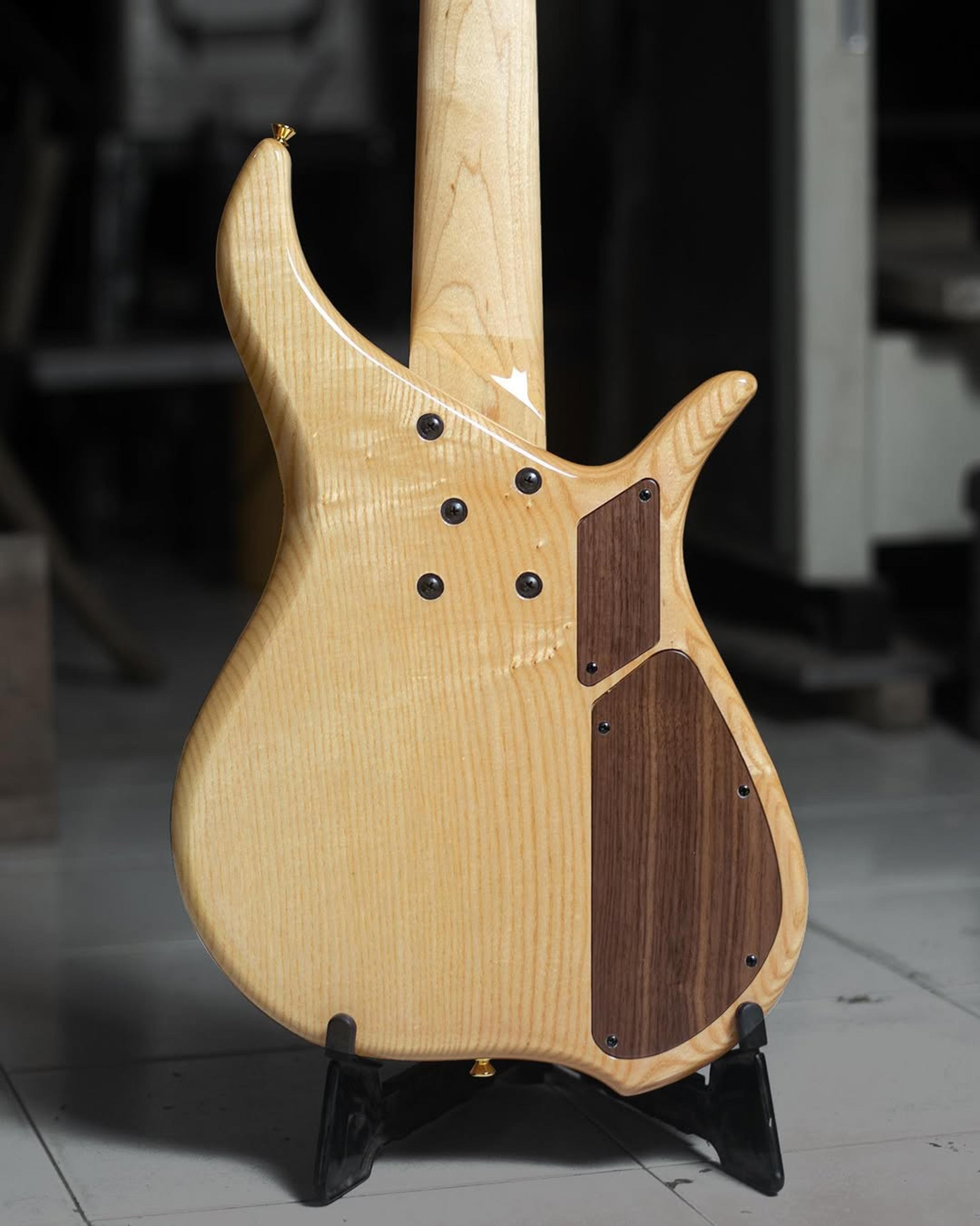 Back body view of the ODIENG Series Viper 5 string bass