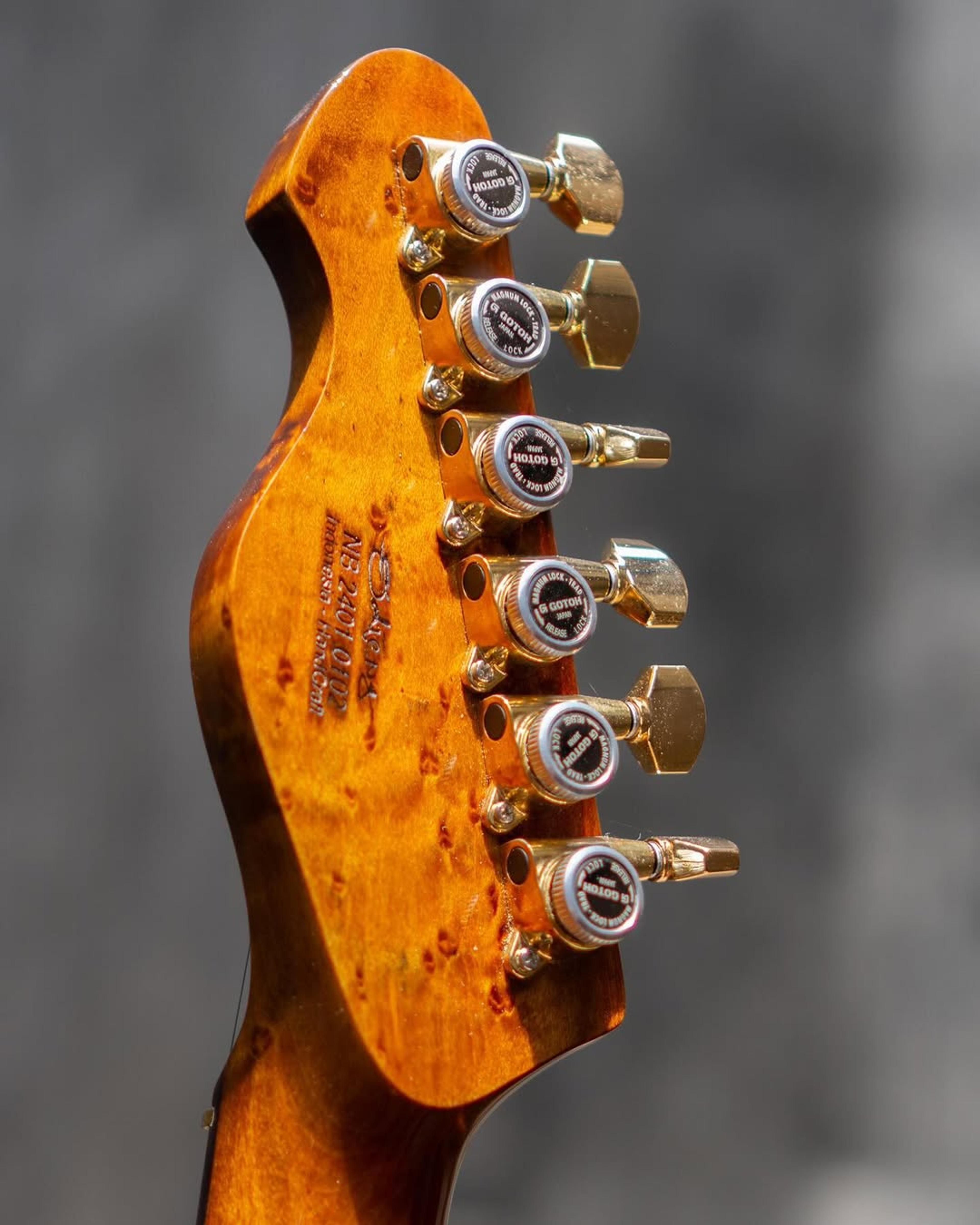 Back Headstock view of the ODIENG NB Series 6 string Guitar