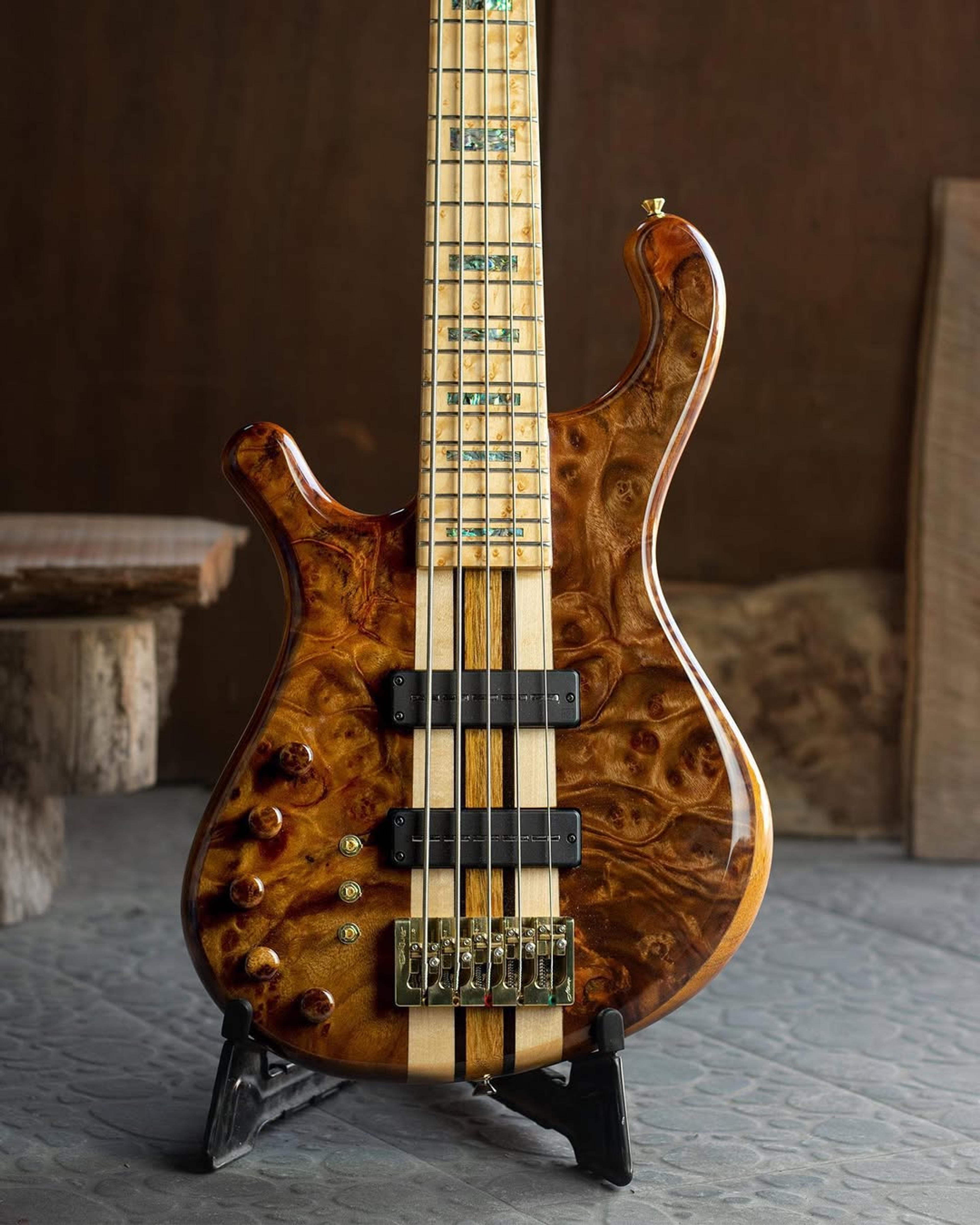 Front body view of the ODIENG RS Series 5 string bass