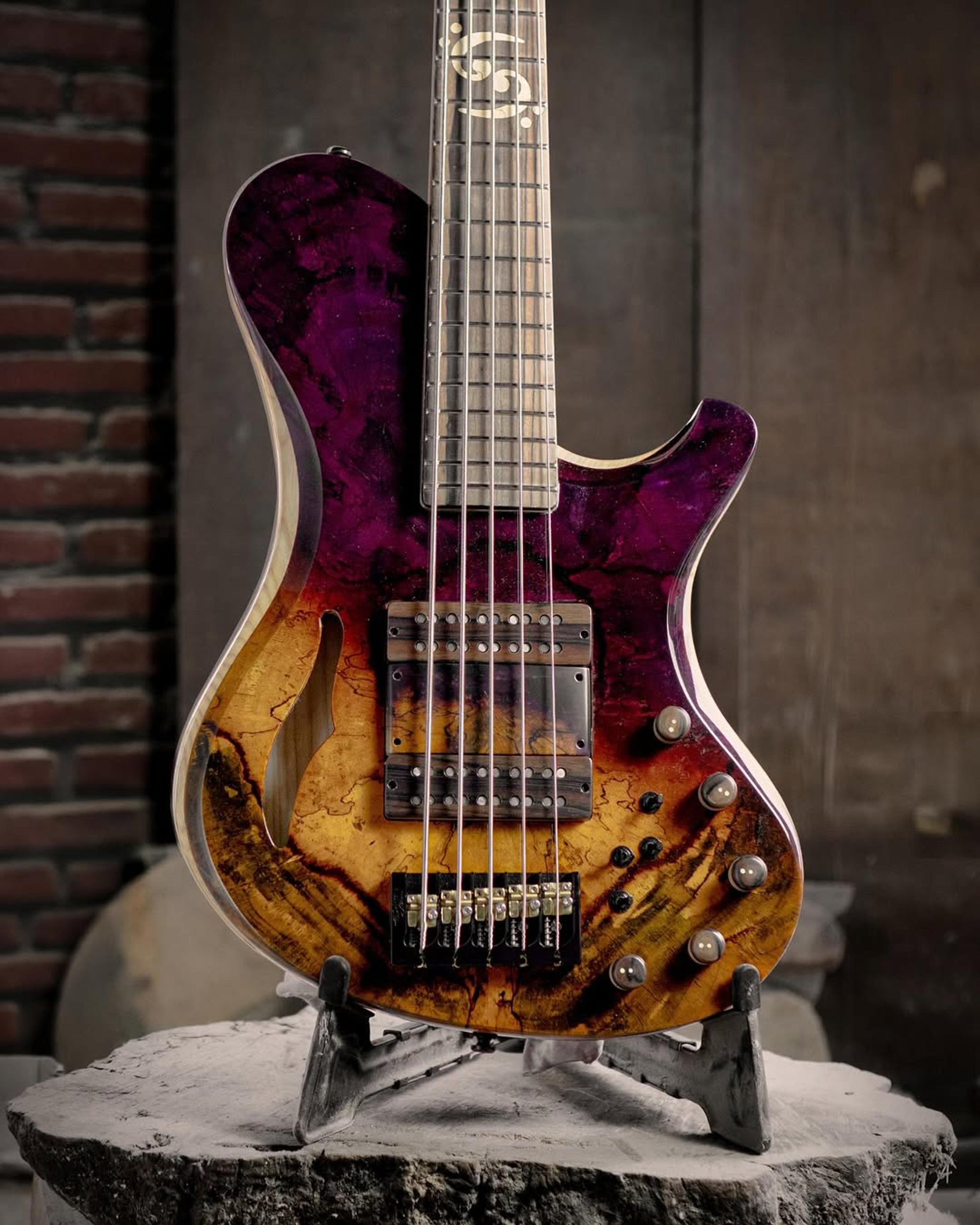 Front body view of the ODIENG XJB 5 string bass