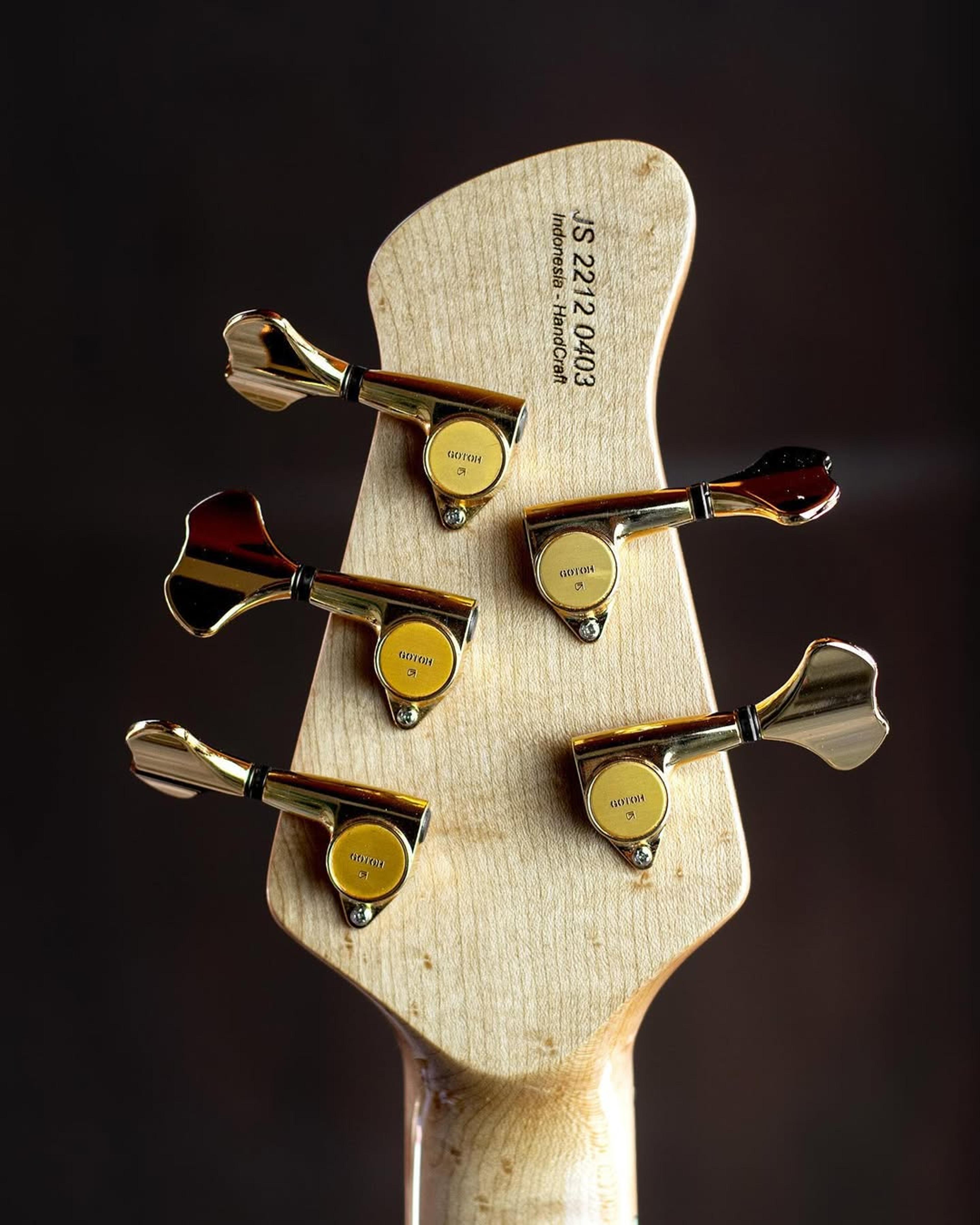 Back Headstock view of the ODIENG INZ 5 string bass