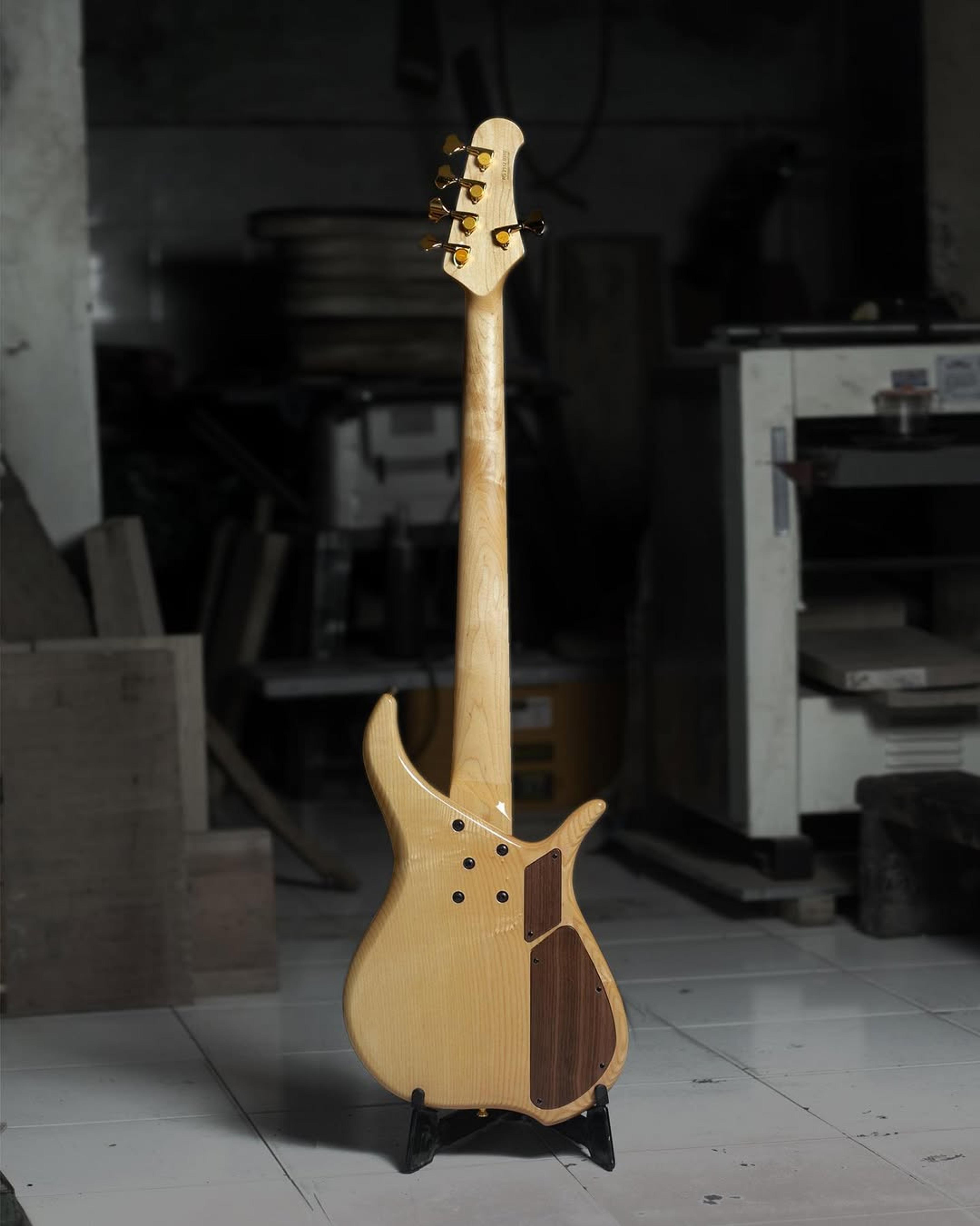 Full Back front view of the ODIENG Viper 5 string bass