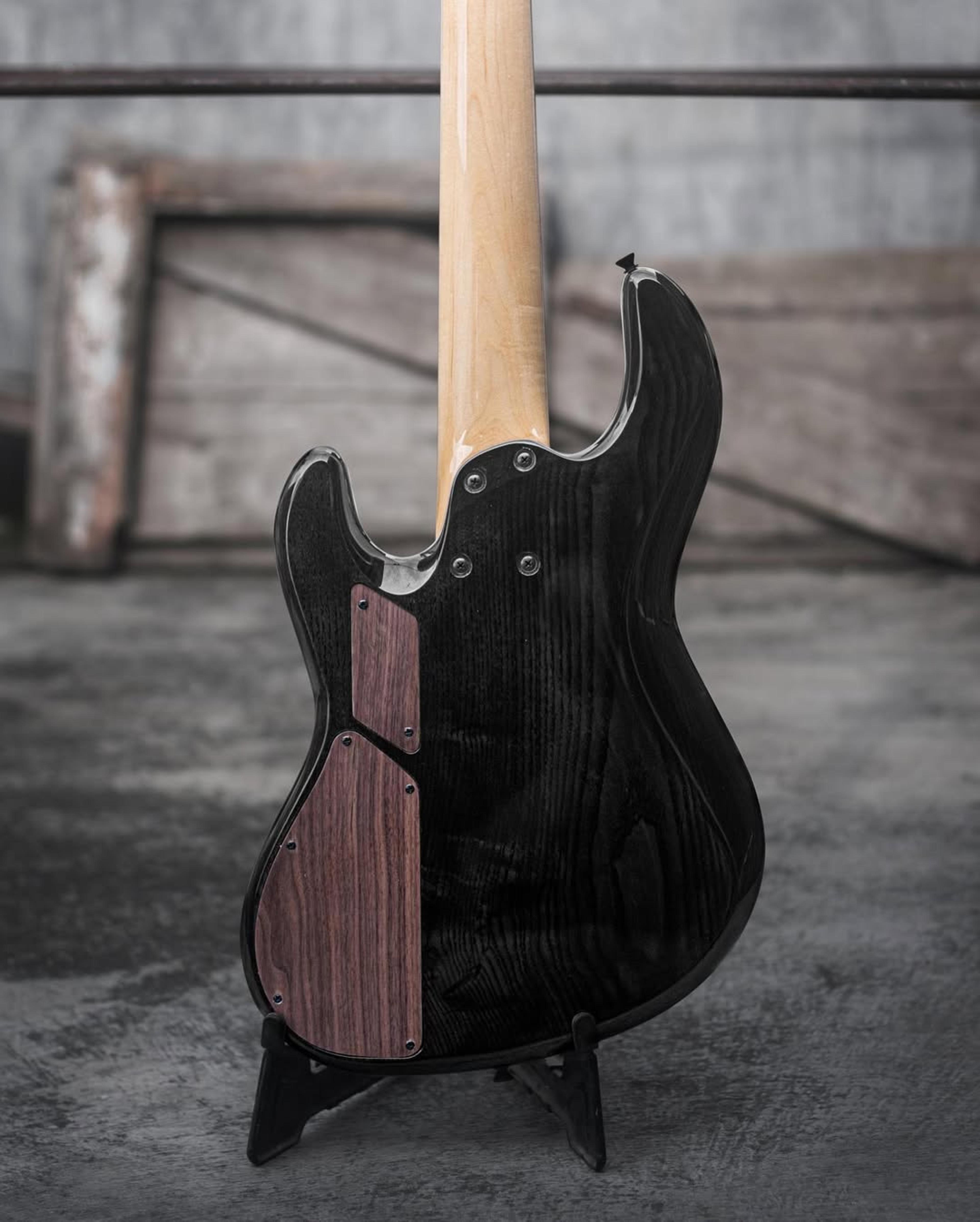 Back body view of the ODIENG KJ 5 string bass