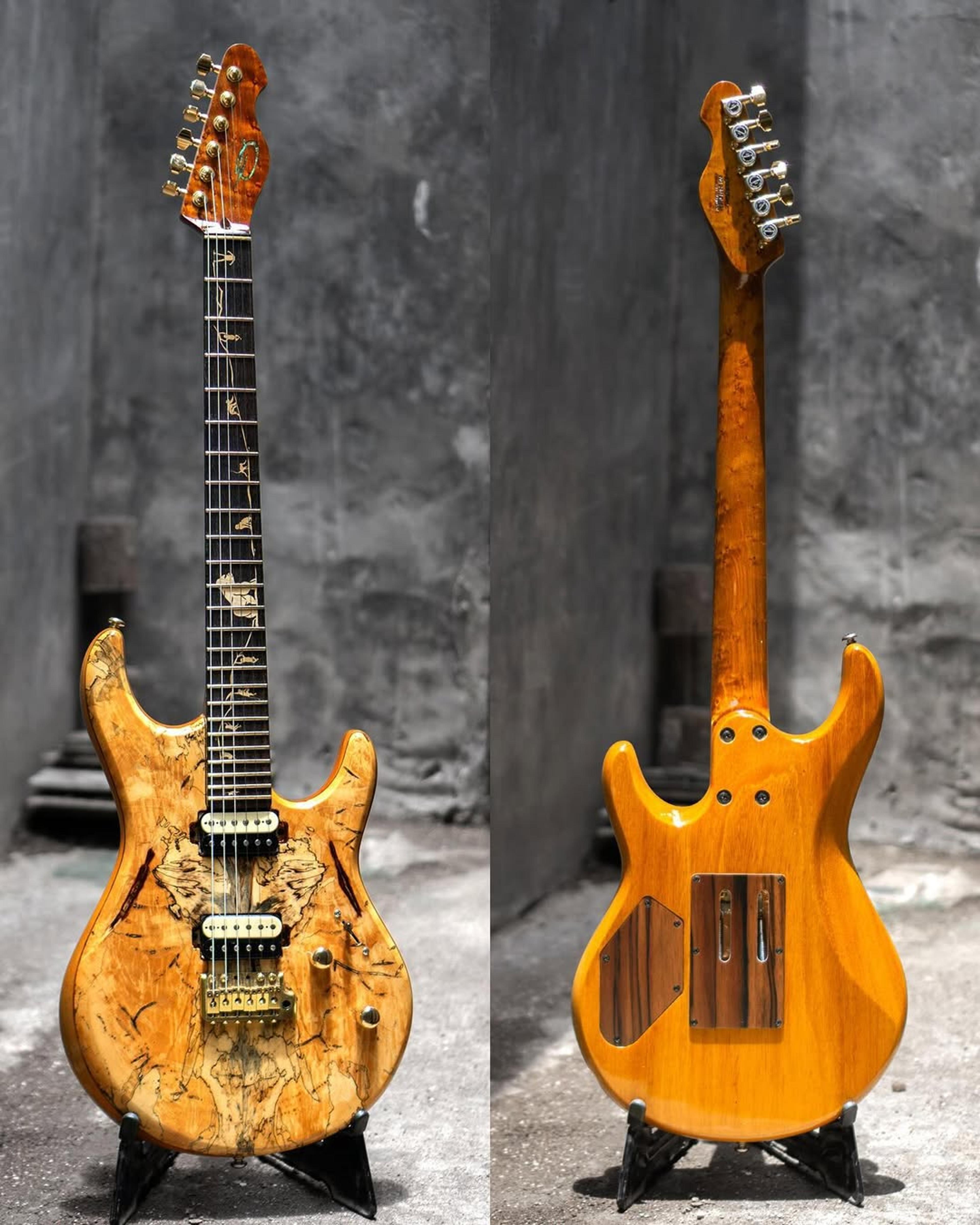 Full front view and Full Back view of the ODIENG NB Series 6 string Guitar