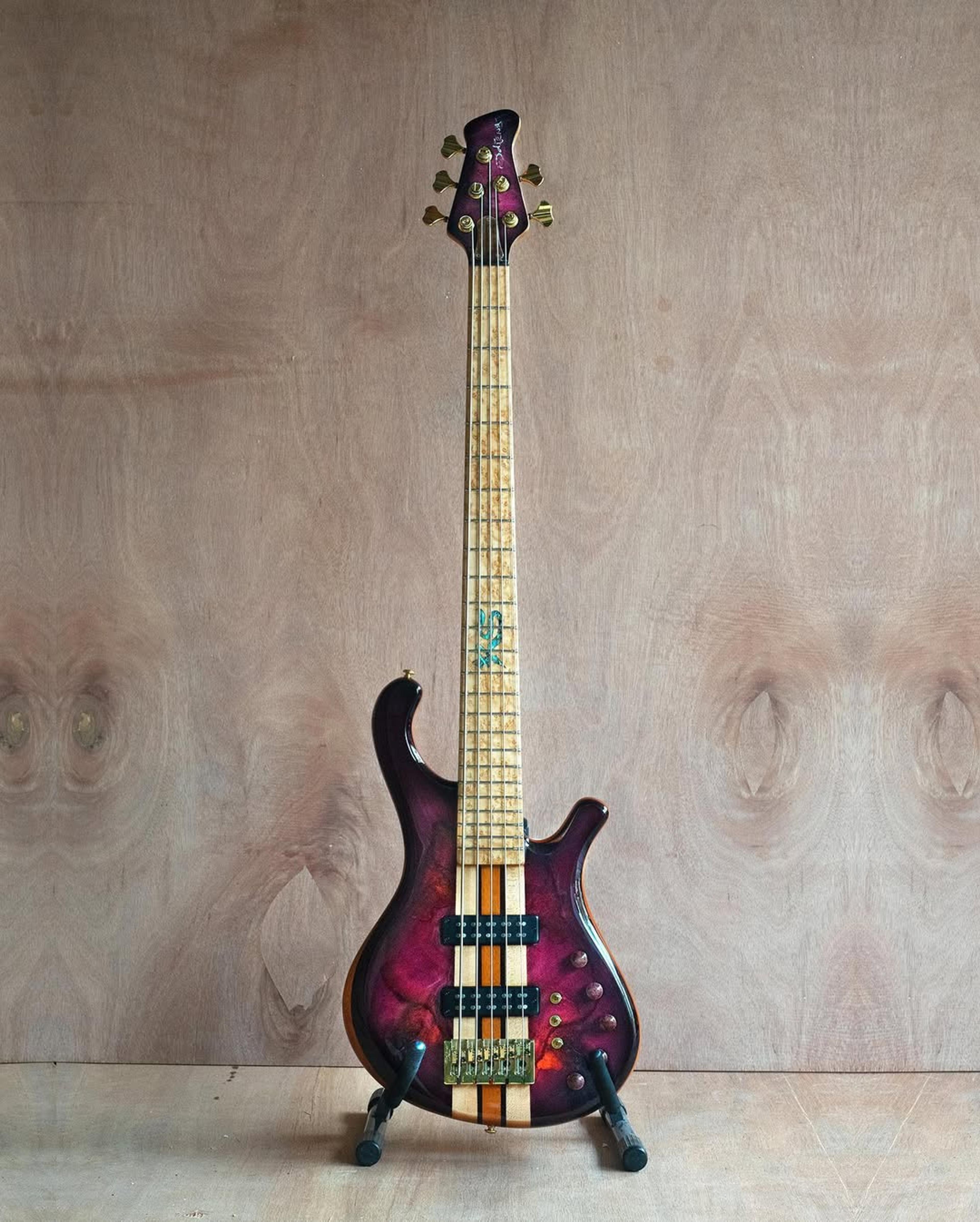 Full front view of the ODIENG RS Series 5 string bass