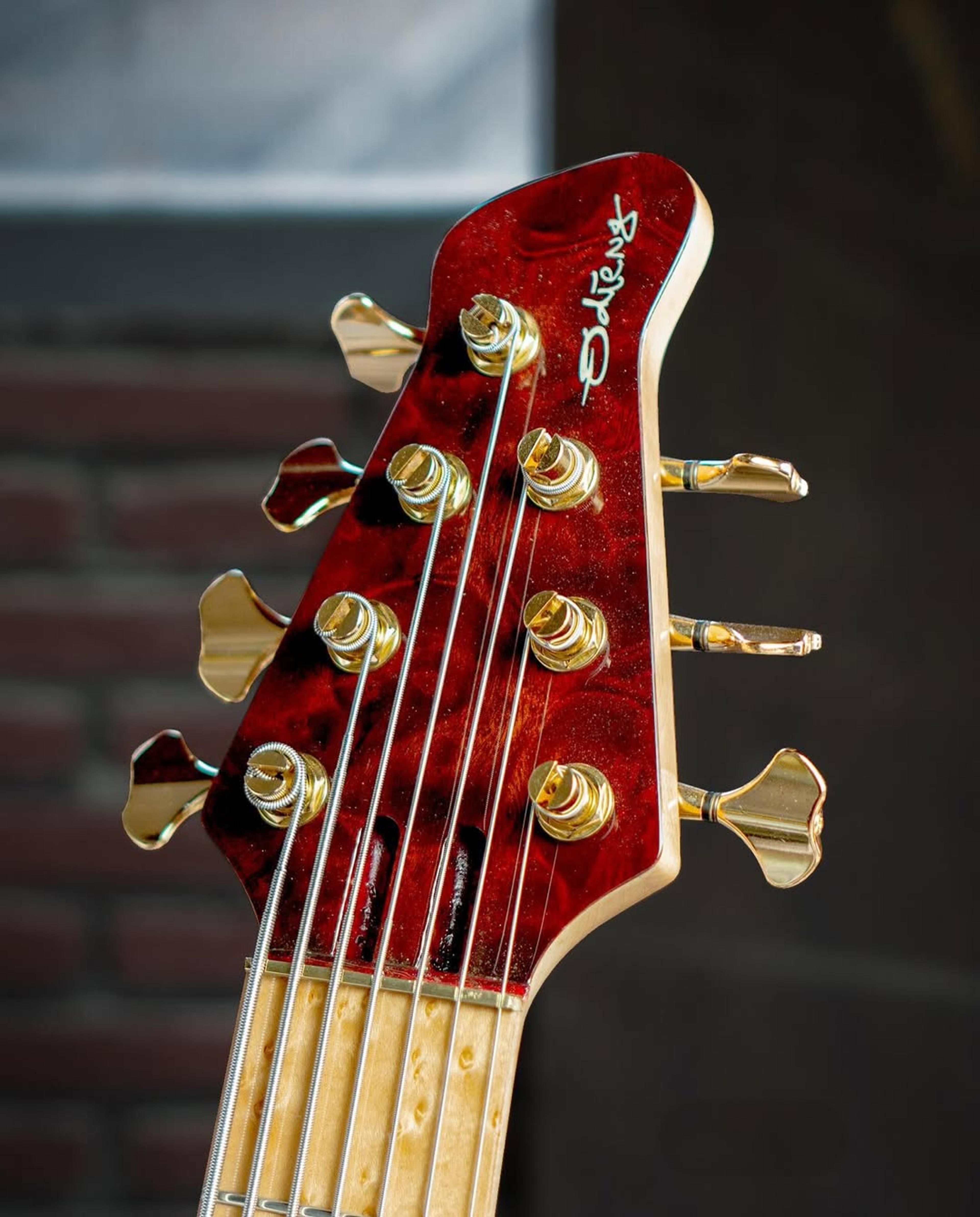 Front Headstock view of the ODIENG RS Series 7 string bass