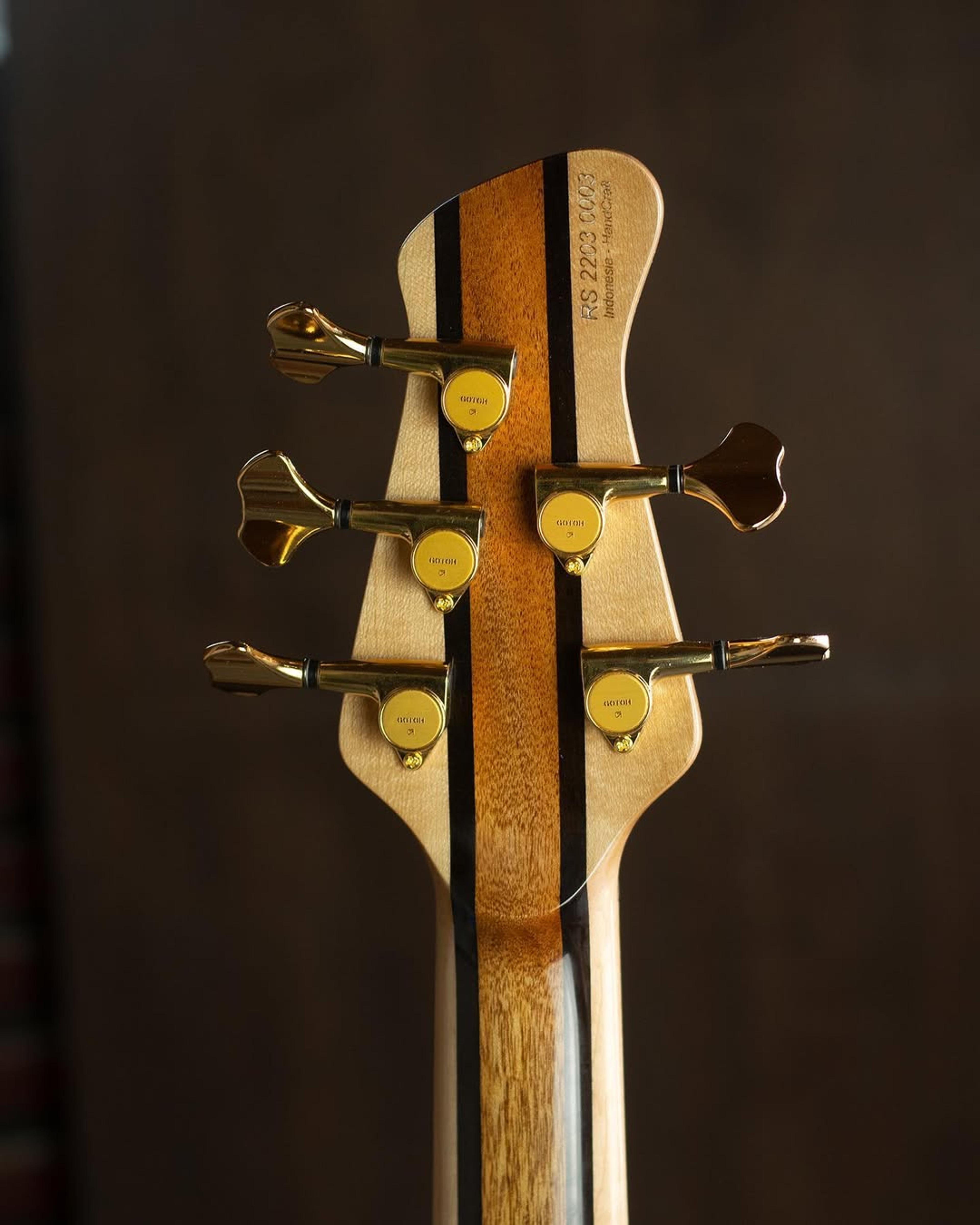 Back Headstock view of the ODIENG RS Series 5 string bass