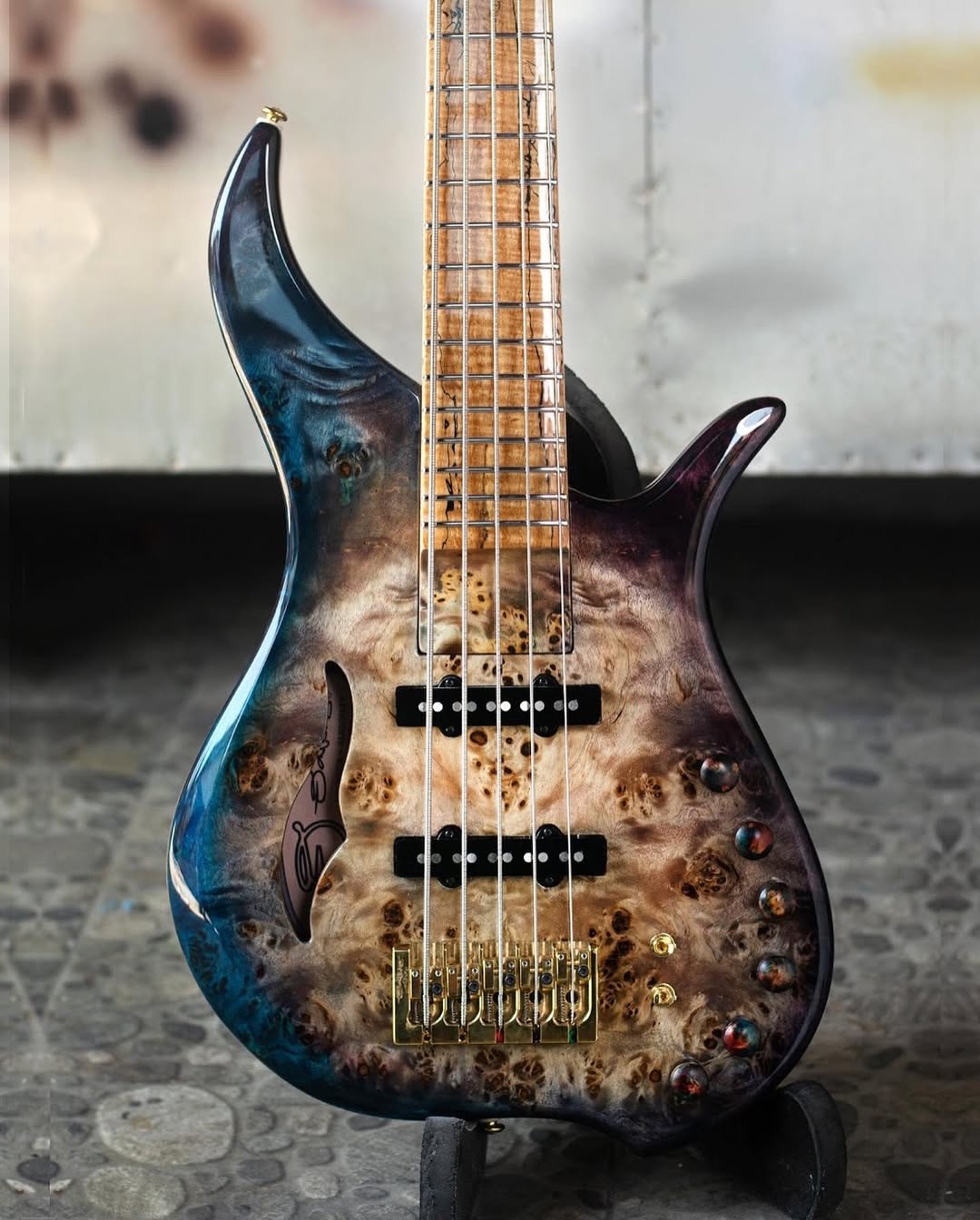 Front body view of the ODIENG Viper 5 string bass