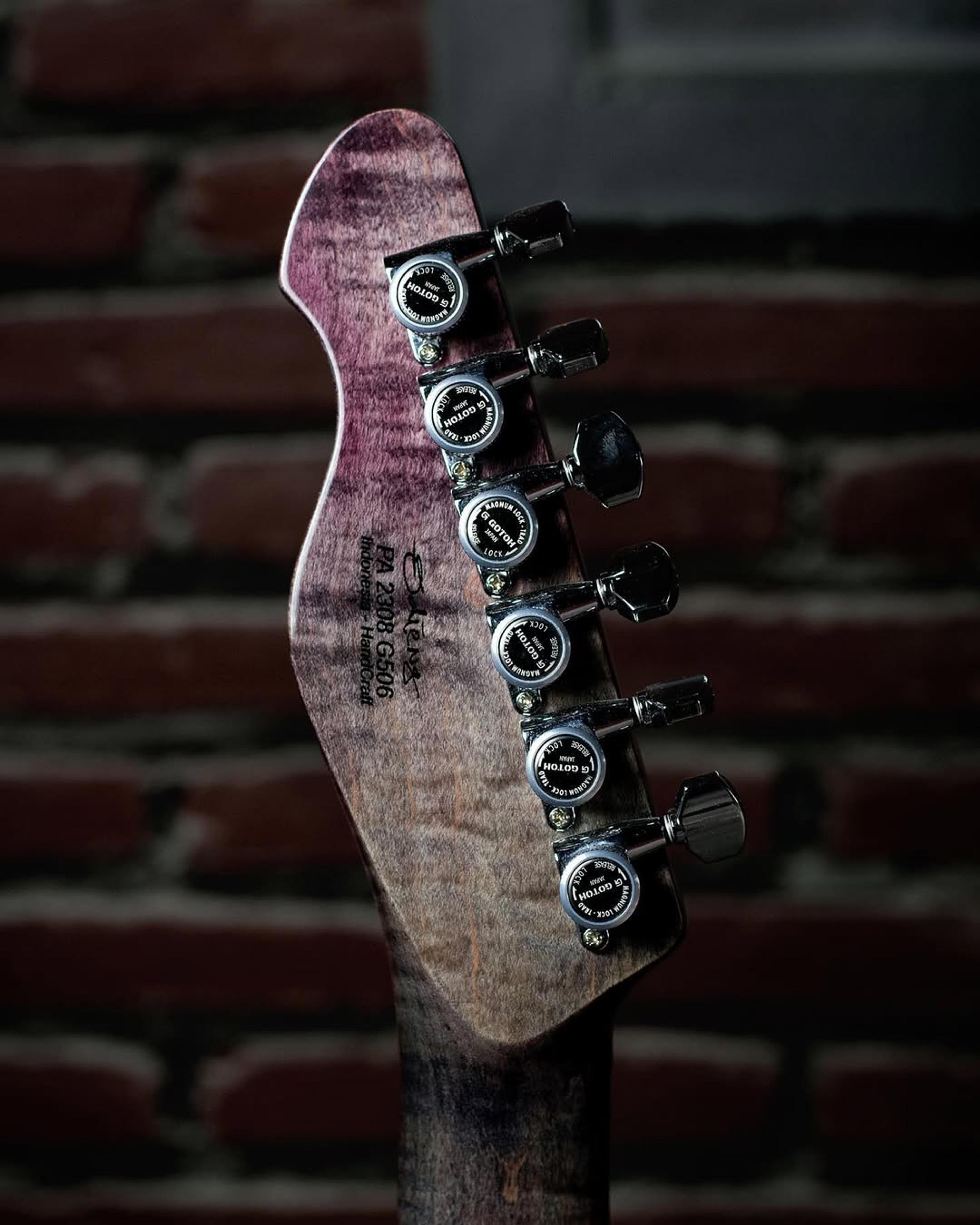 Back Headstock view of the ODIENG Parama Guitar 6 string Guitar