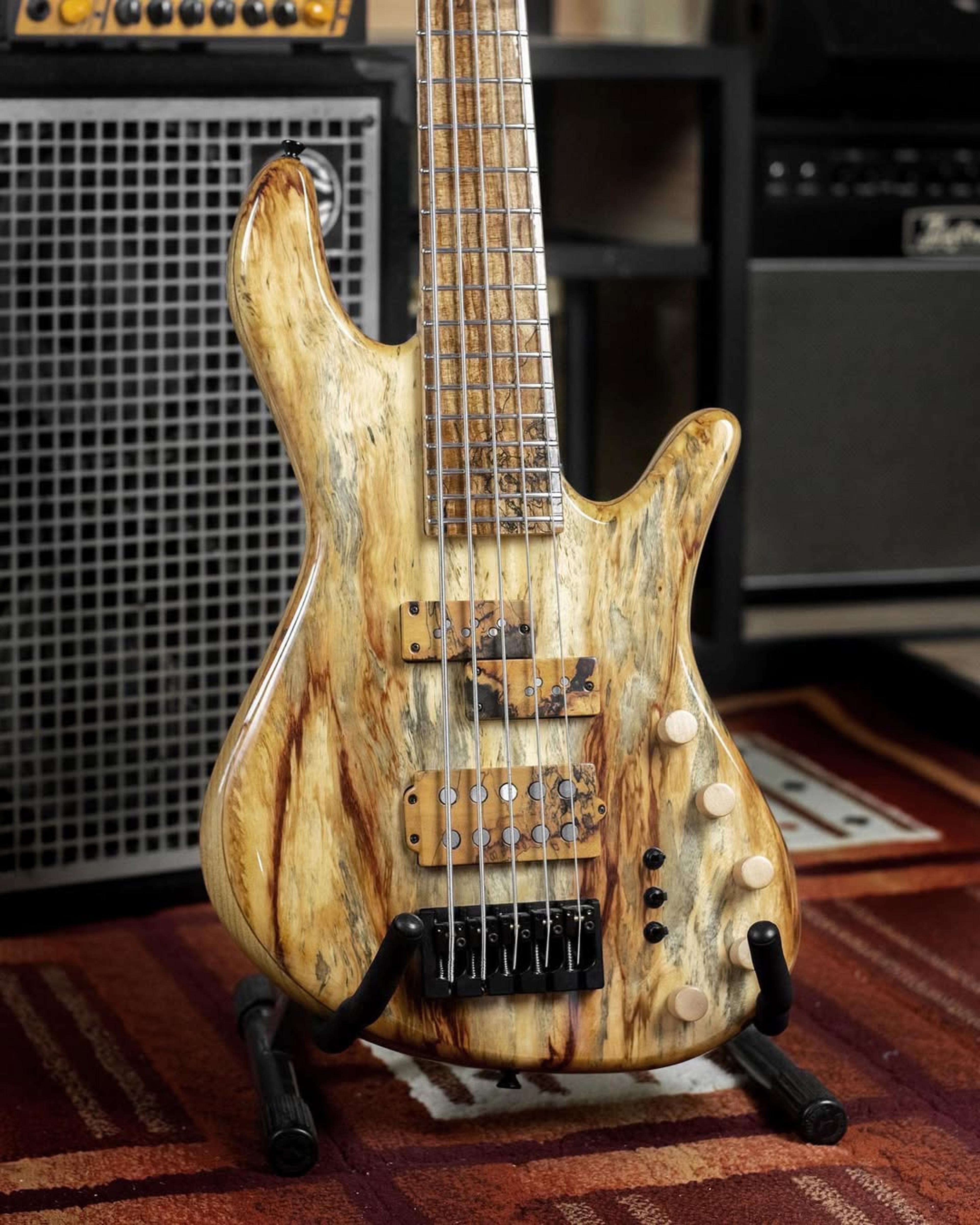 Front body view of the ODIENG Corvette 5 string bass