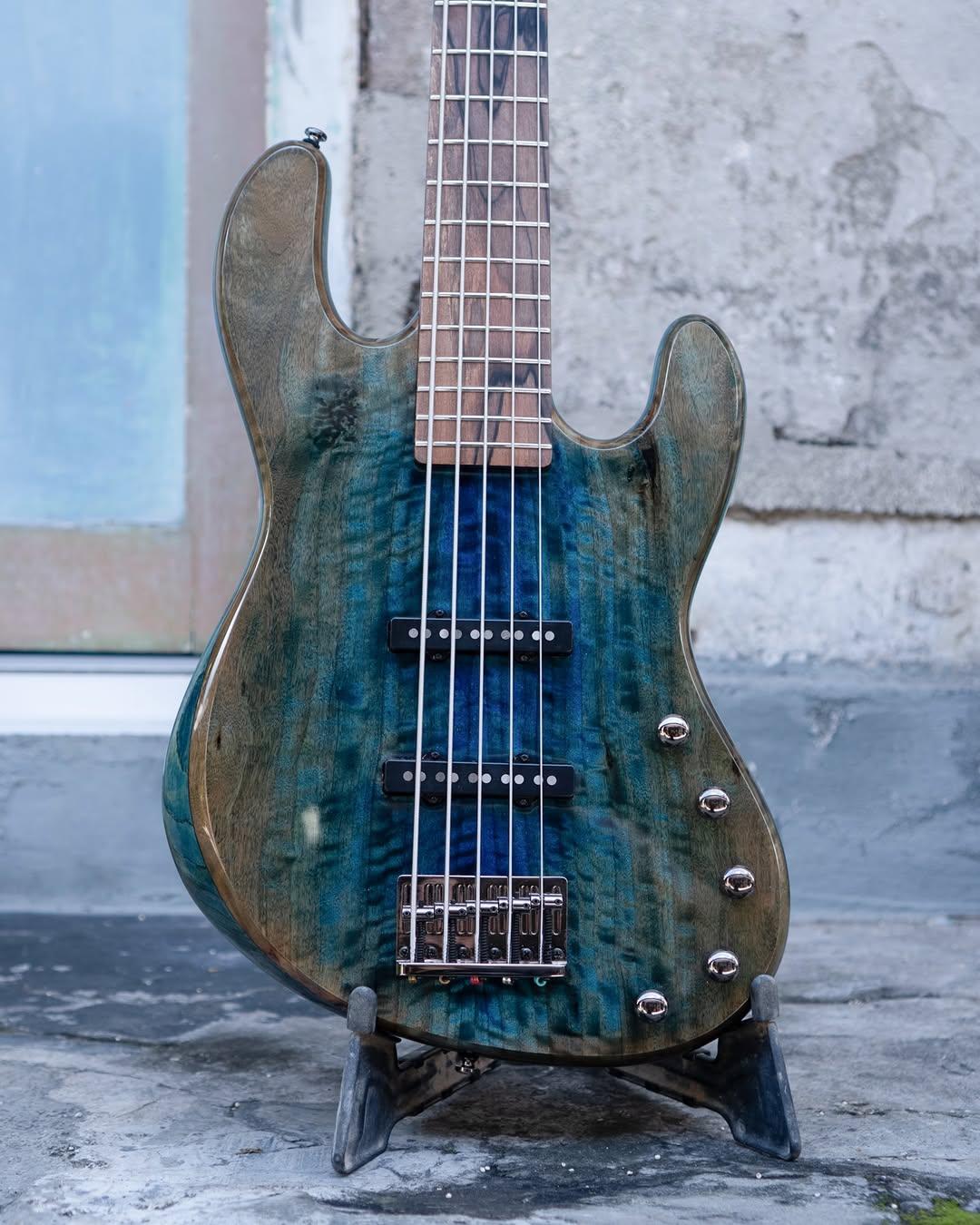 Front body view of the EF KJ 5 string bass