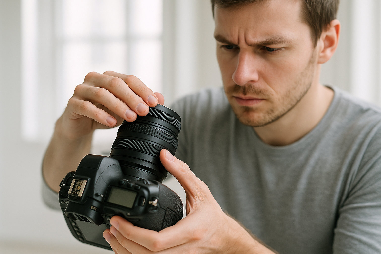 Freelance photographer shooting a brand campaign in Dubai with the city skyline in the background
