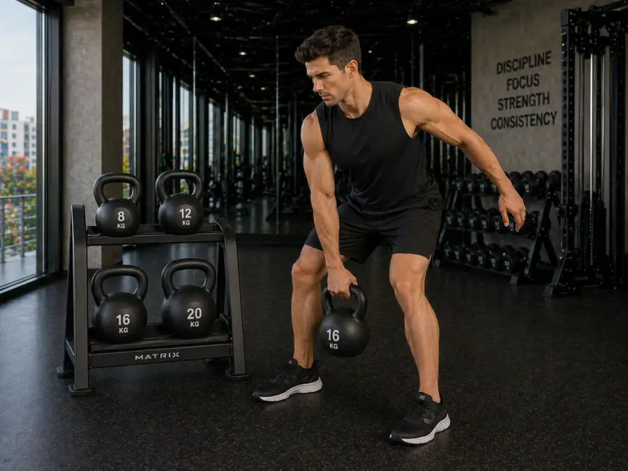 Kettlebells (8, 12, 16, 20 kg)