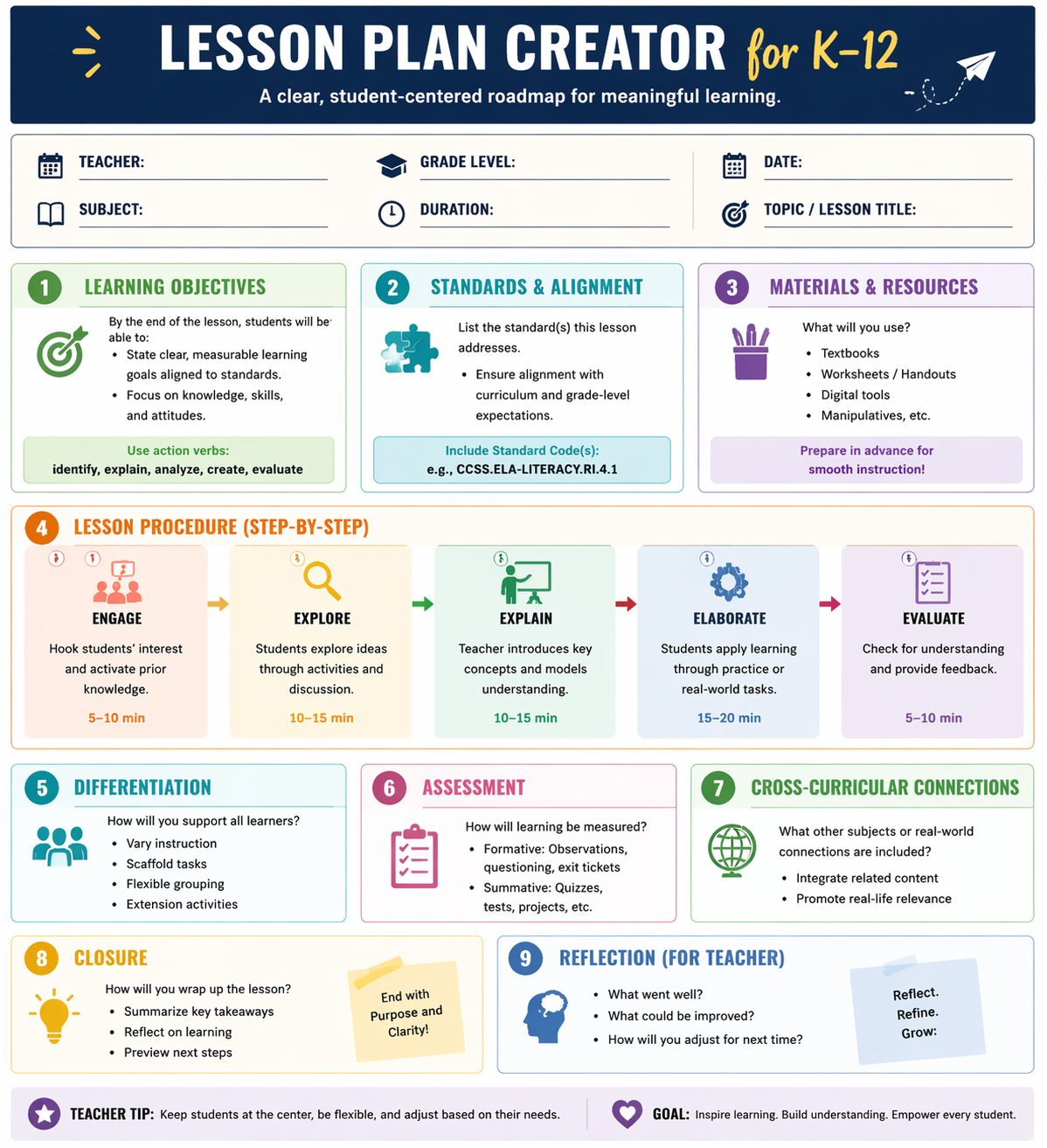 Lesson Plan Creator for K-12