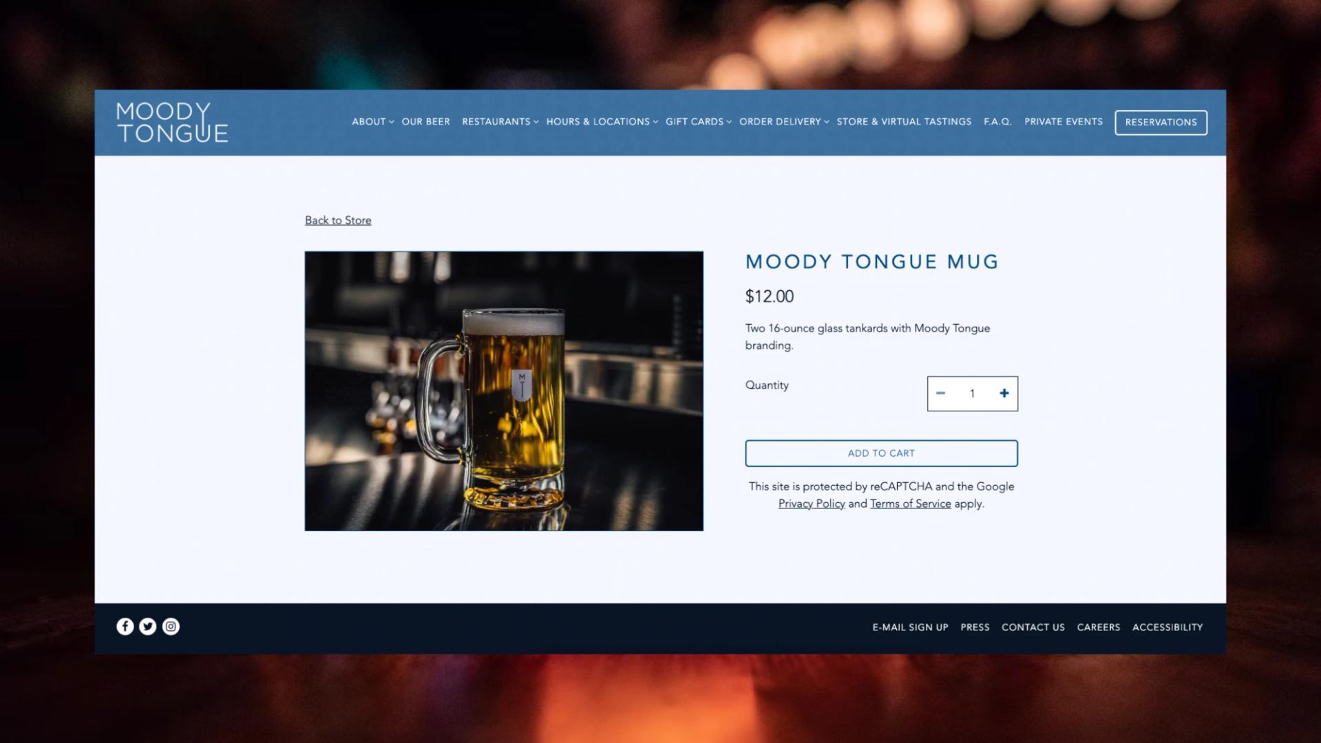 Moody Tongue website desktop