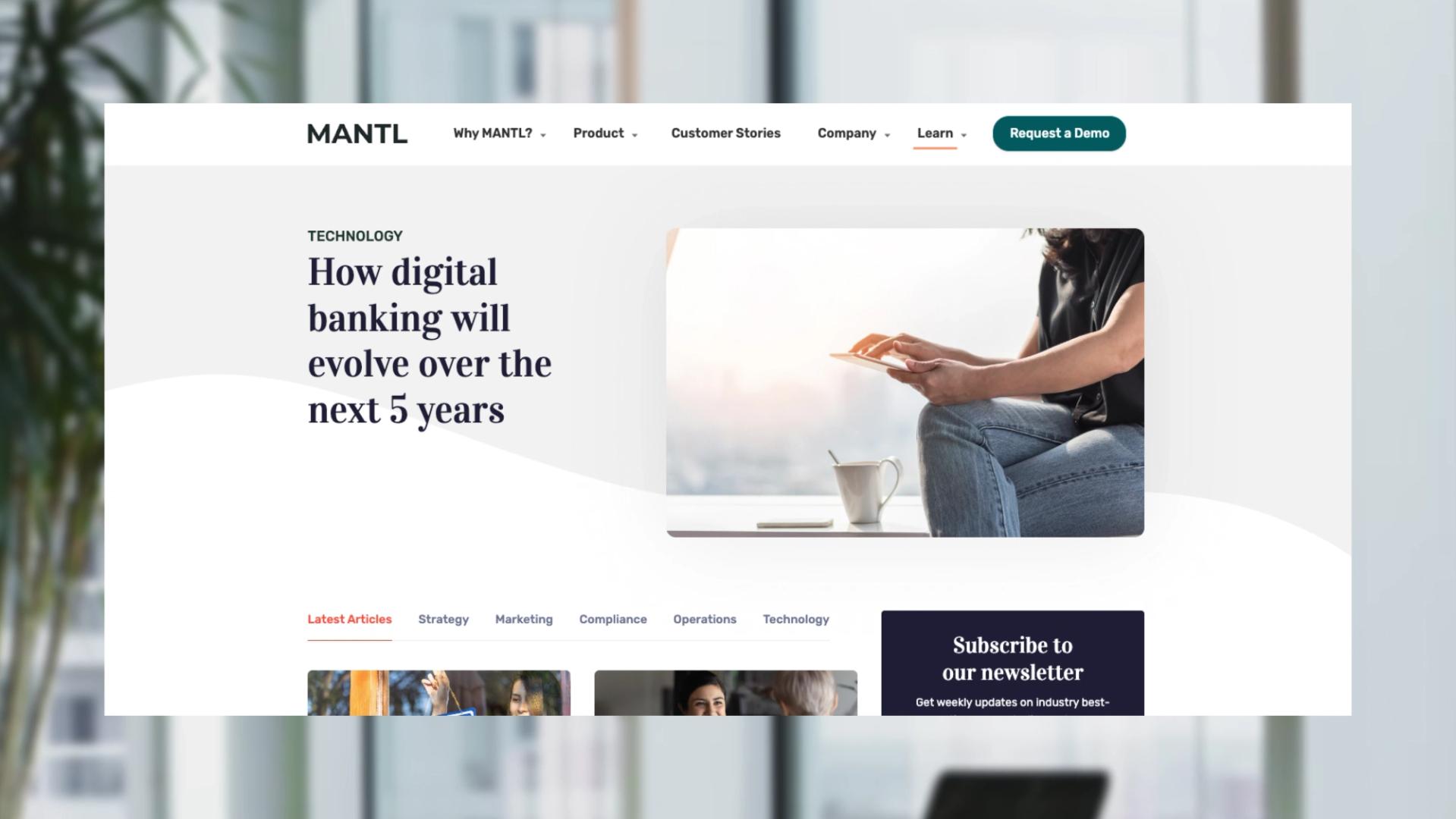Mantl website landscape