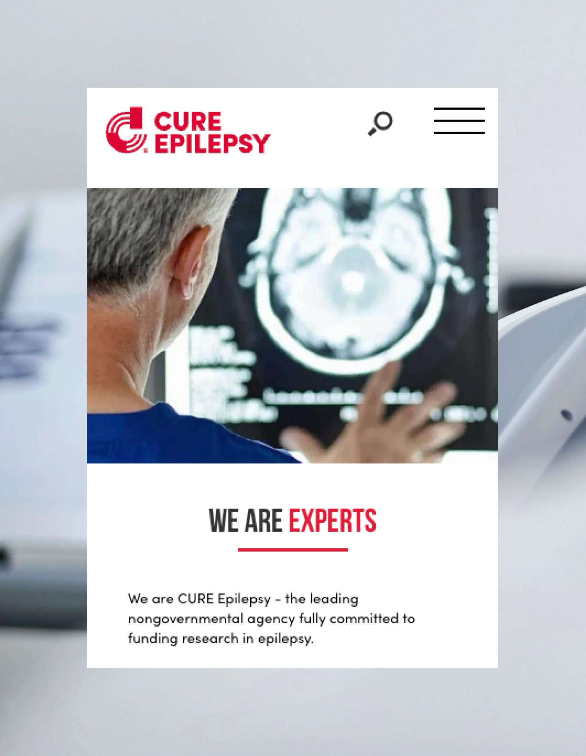 Cure website mobile