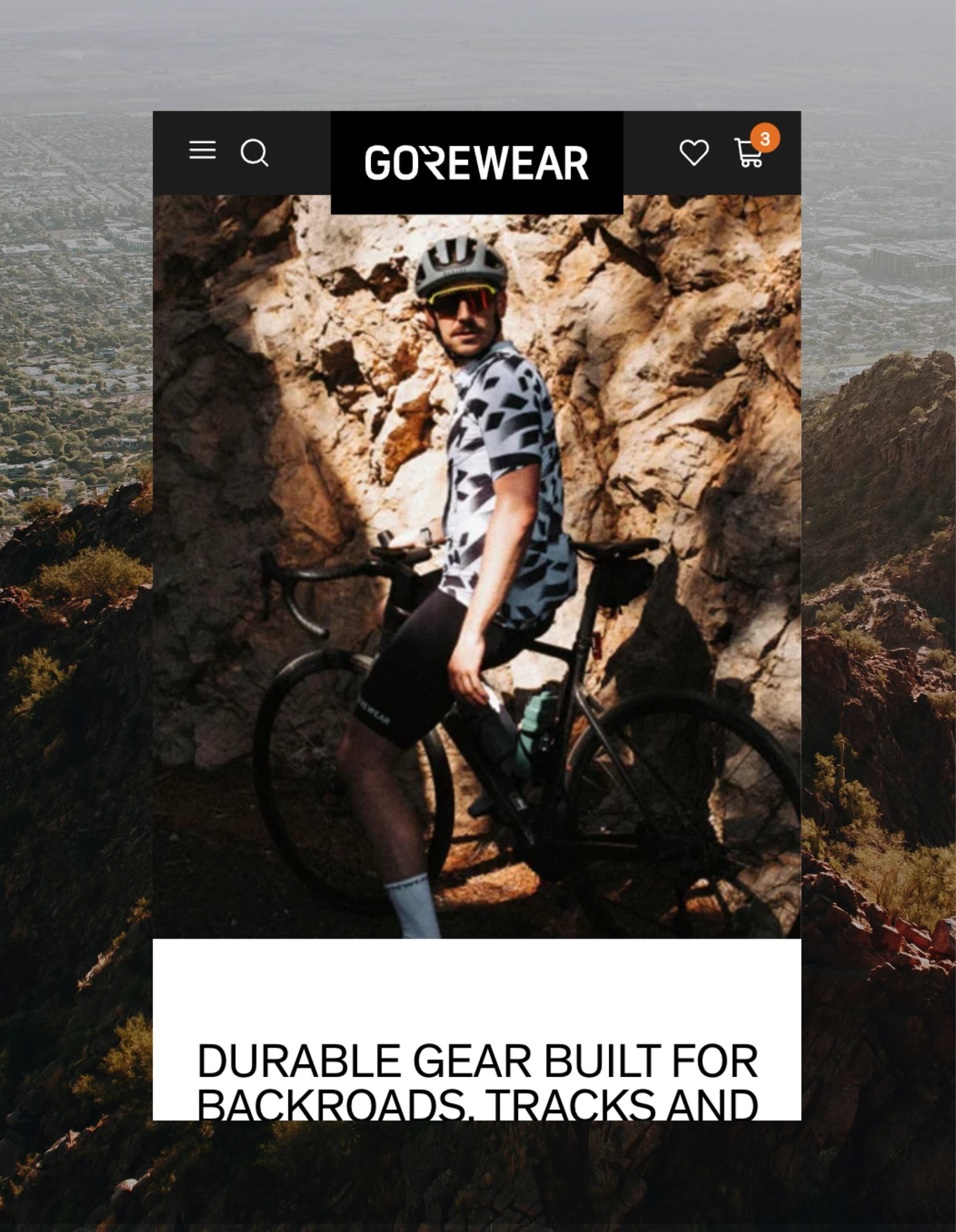 Gorewear website mobile