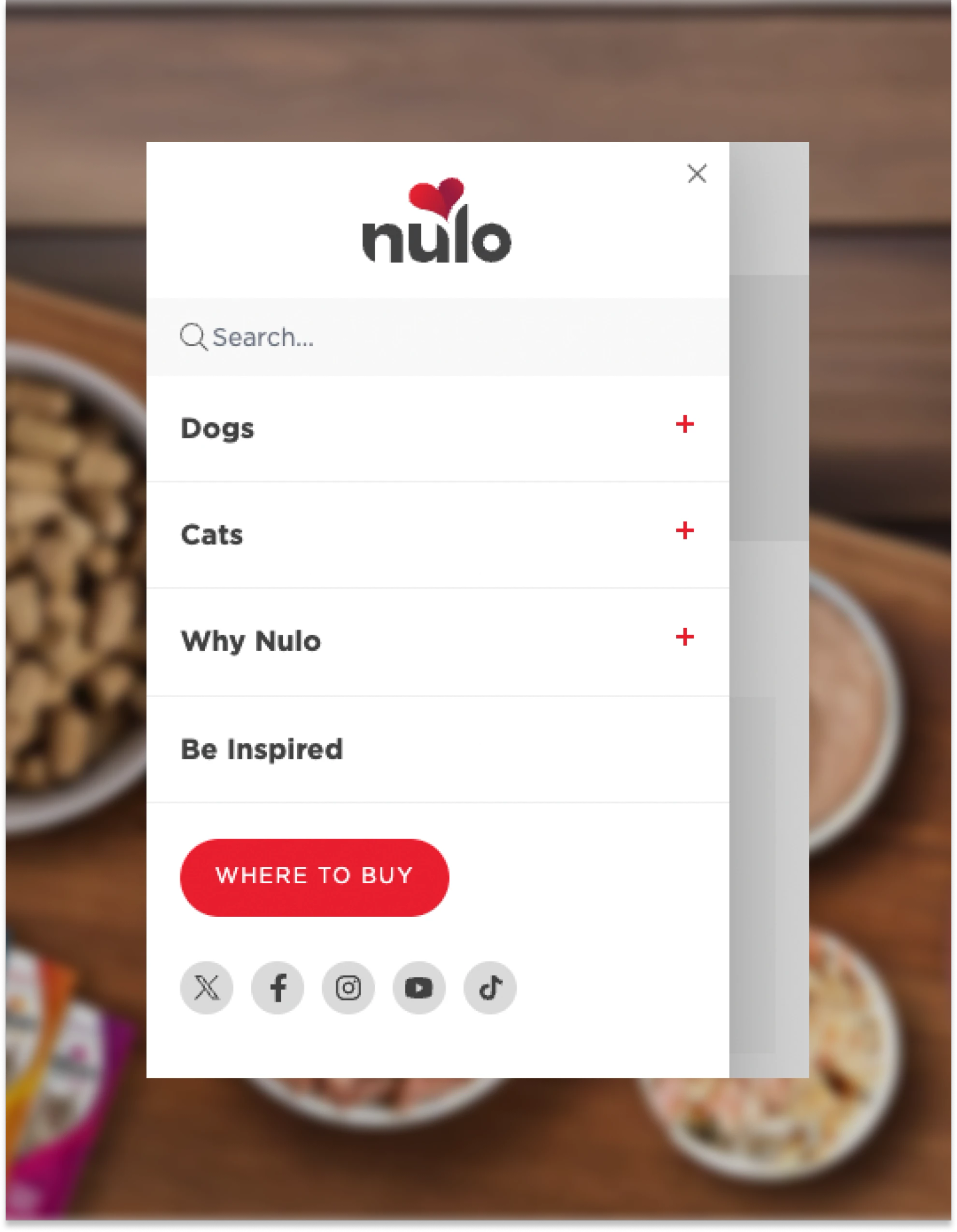 Nulo website mobile
