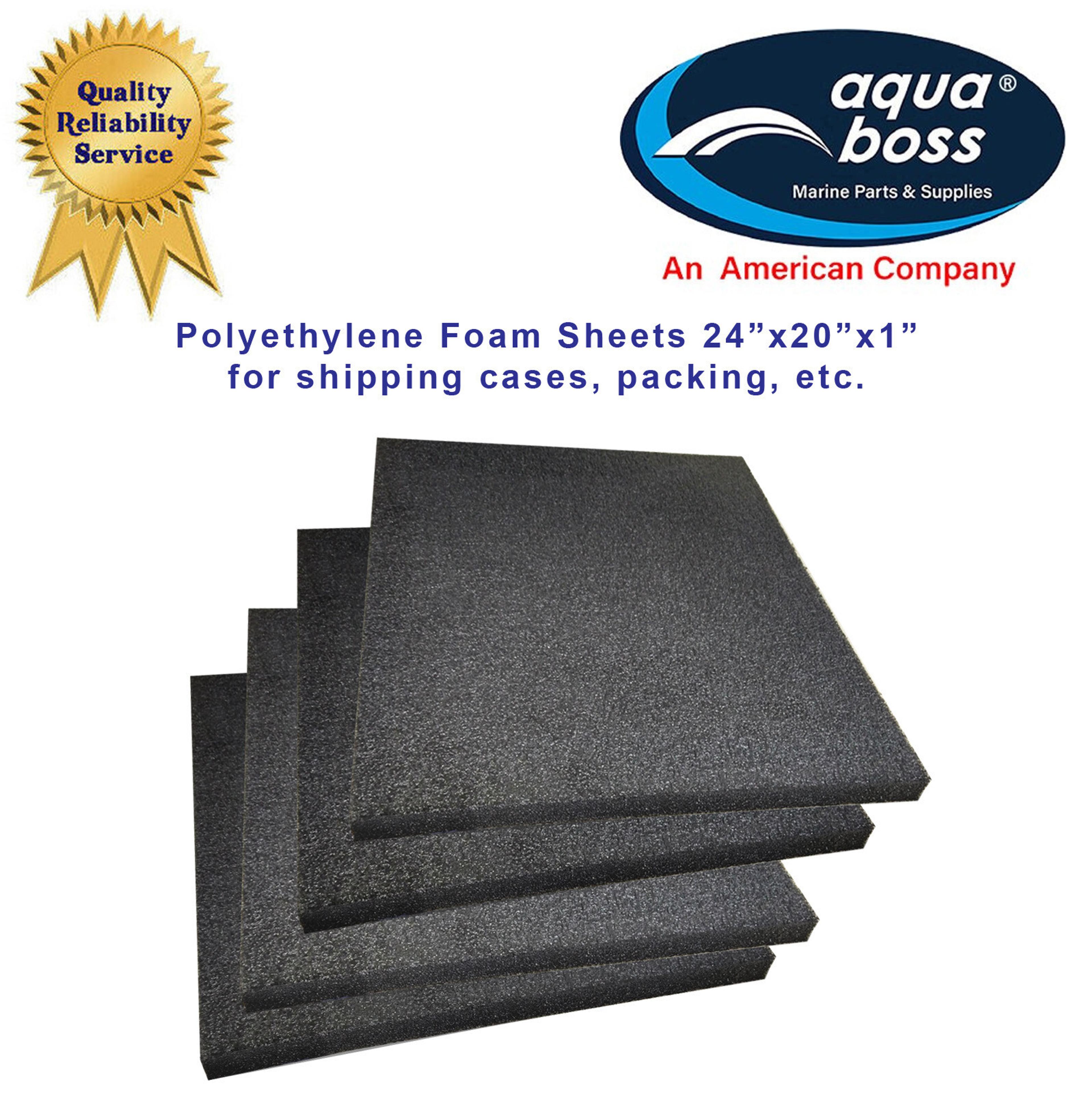 4 Foam Sheets Polyethylene 24” x 20”x 1” Shipping Case Sound Deadening Packaging