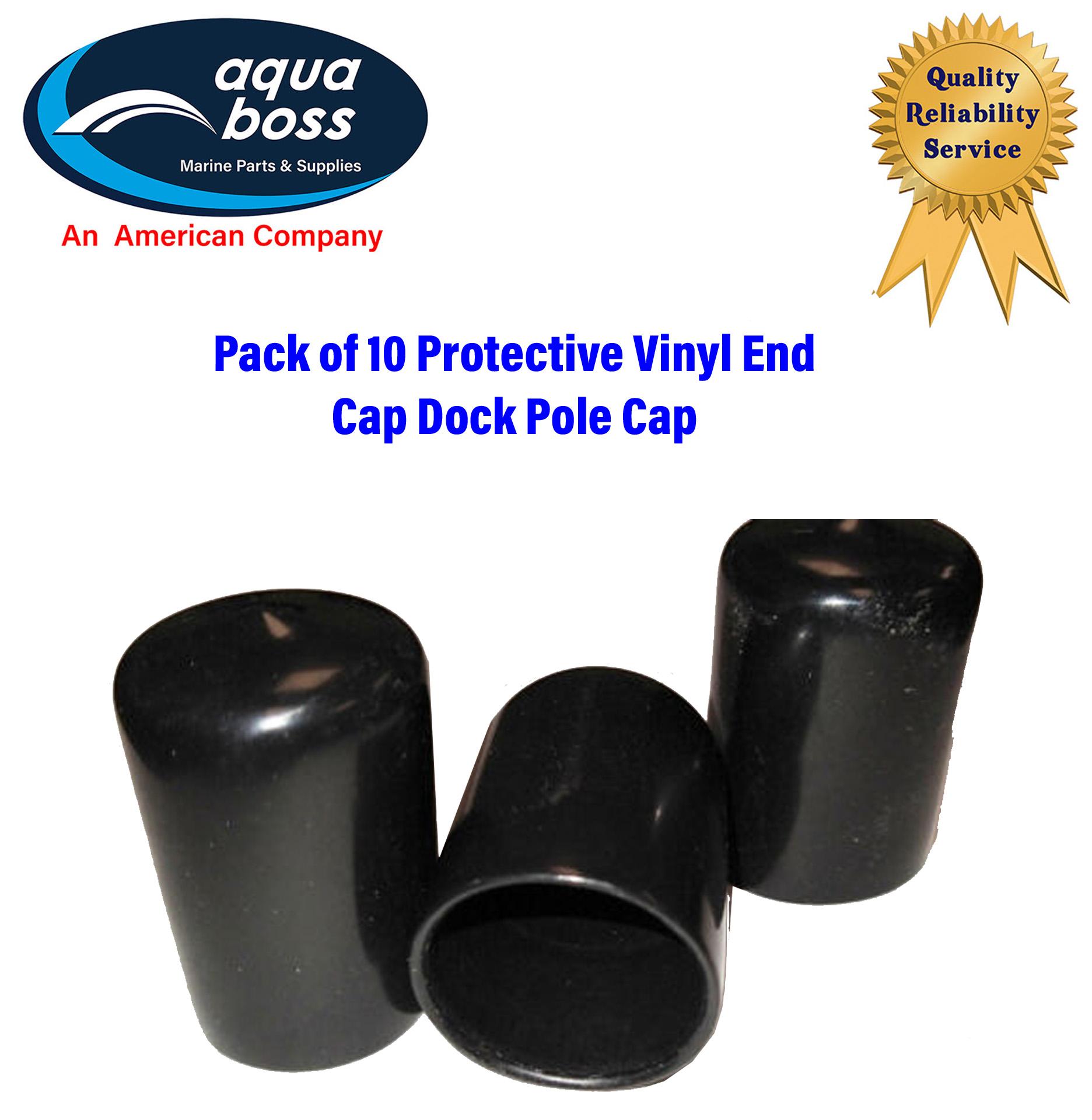 Vinyl End Cap Pack of 10 Protective Dock Pole Cap fits 1" to 1 1/16"