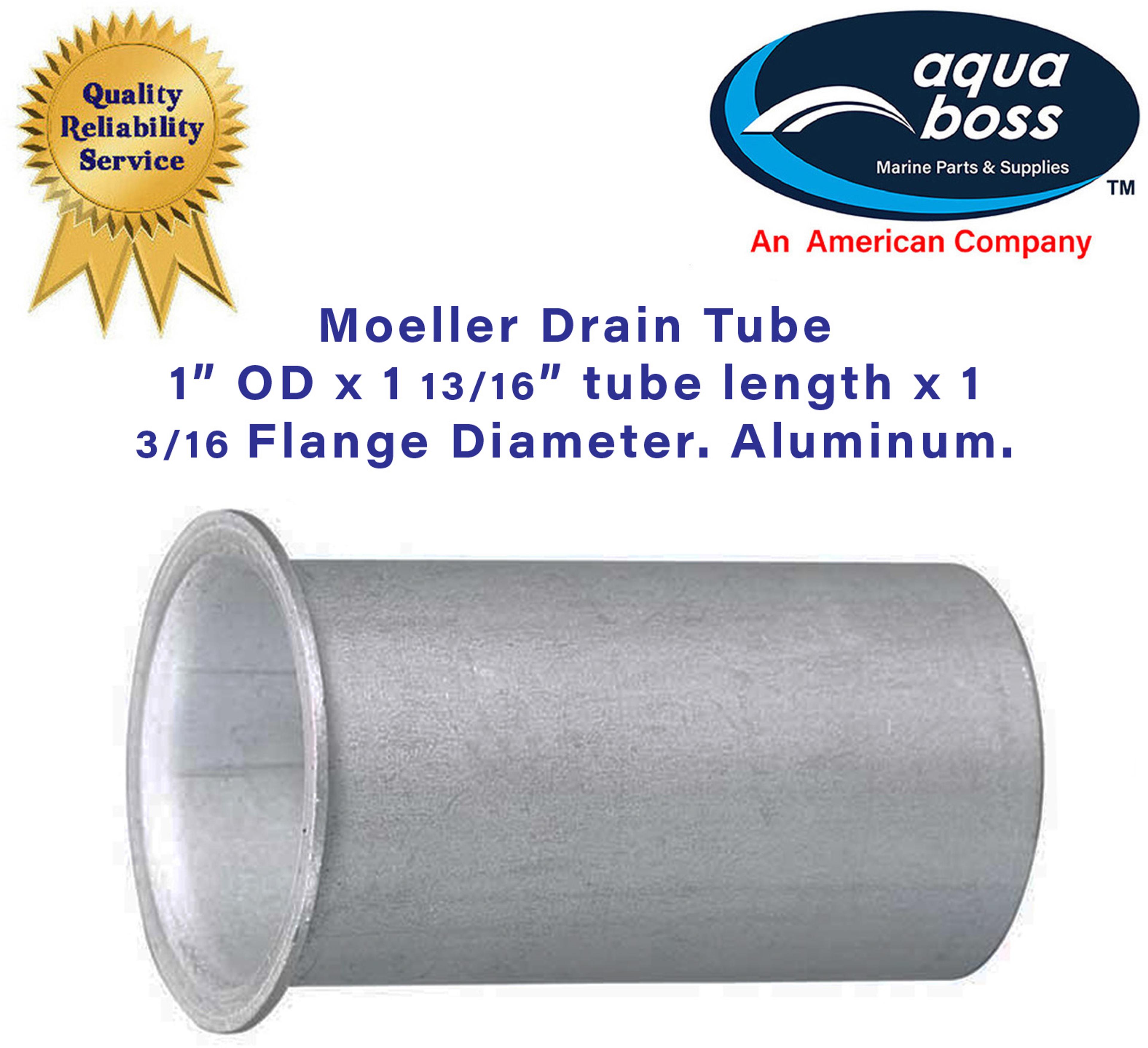 Aluminum Drain Tube TR86723 Moeller 1” OD x 1-13/16” length x 1-1 3/16 Flange