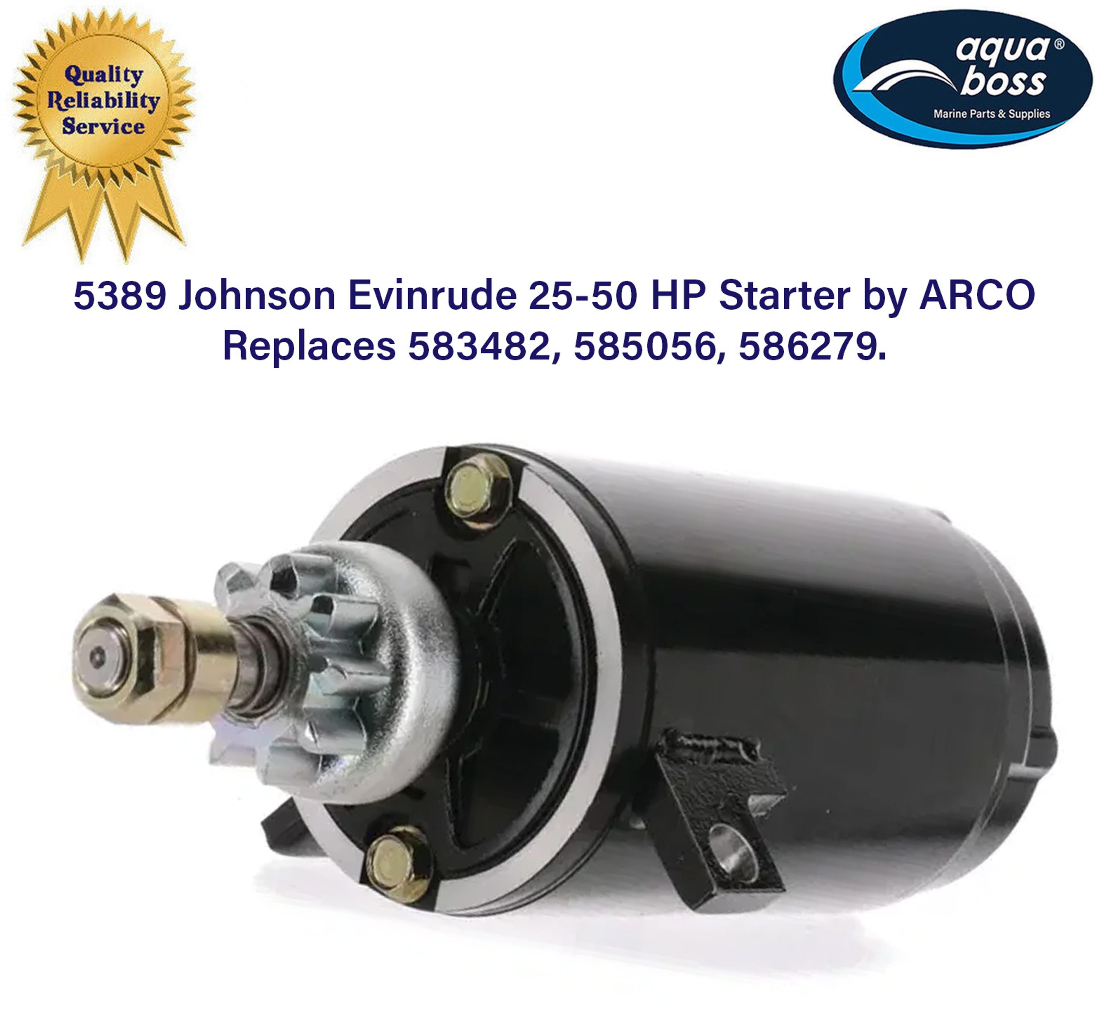 5389 Johnson Evinrude 25-50 HP Starter by ARCO Replaces 583482, 585056, 586279