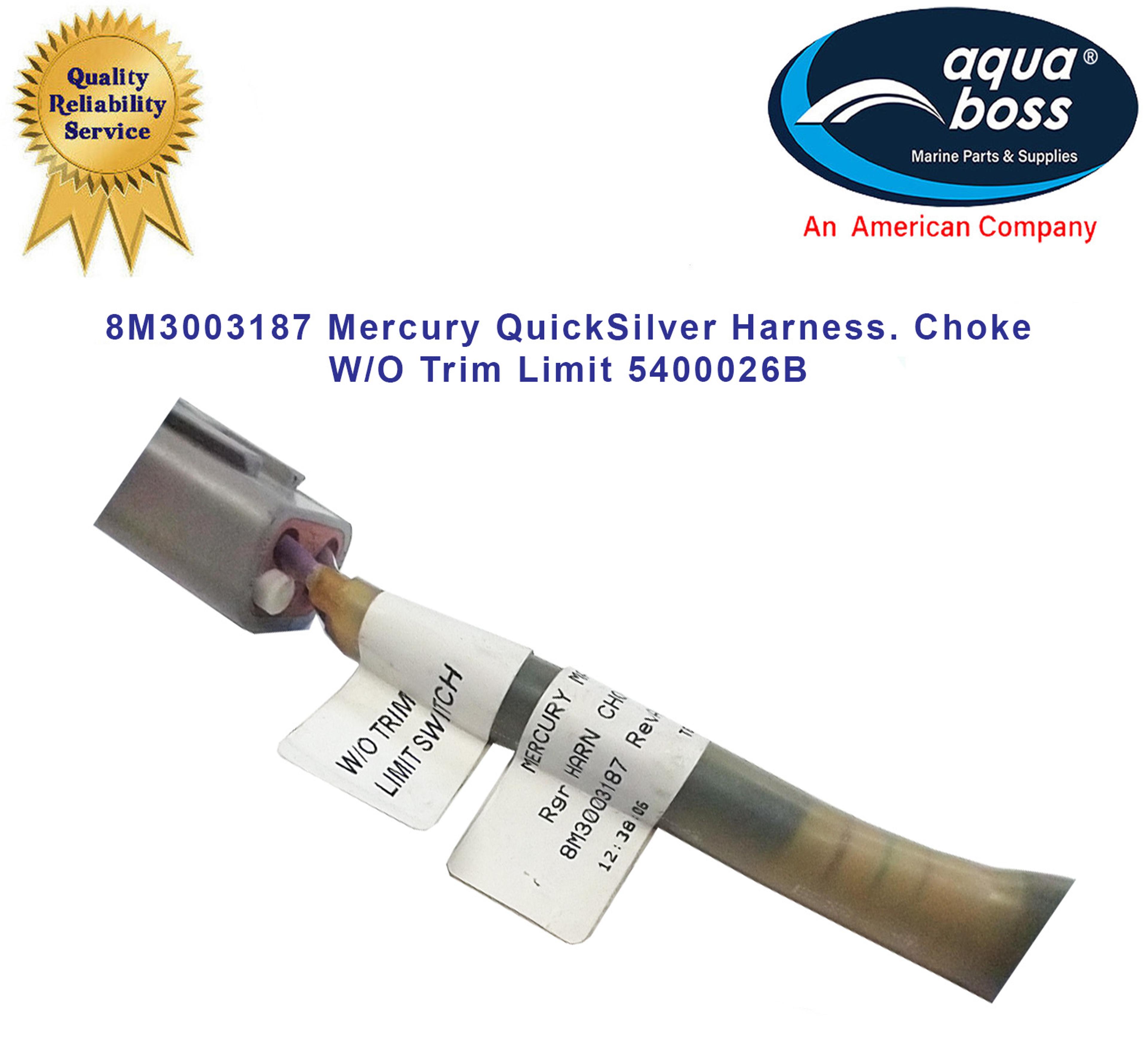 8M3003187 Mercury QuickSilver Harness. Choke W/O Trim Limit 5400026B