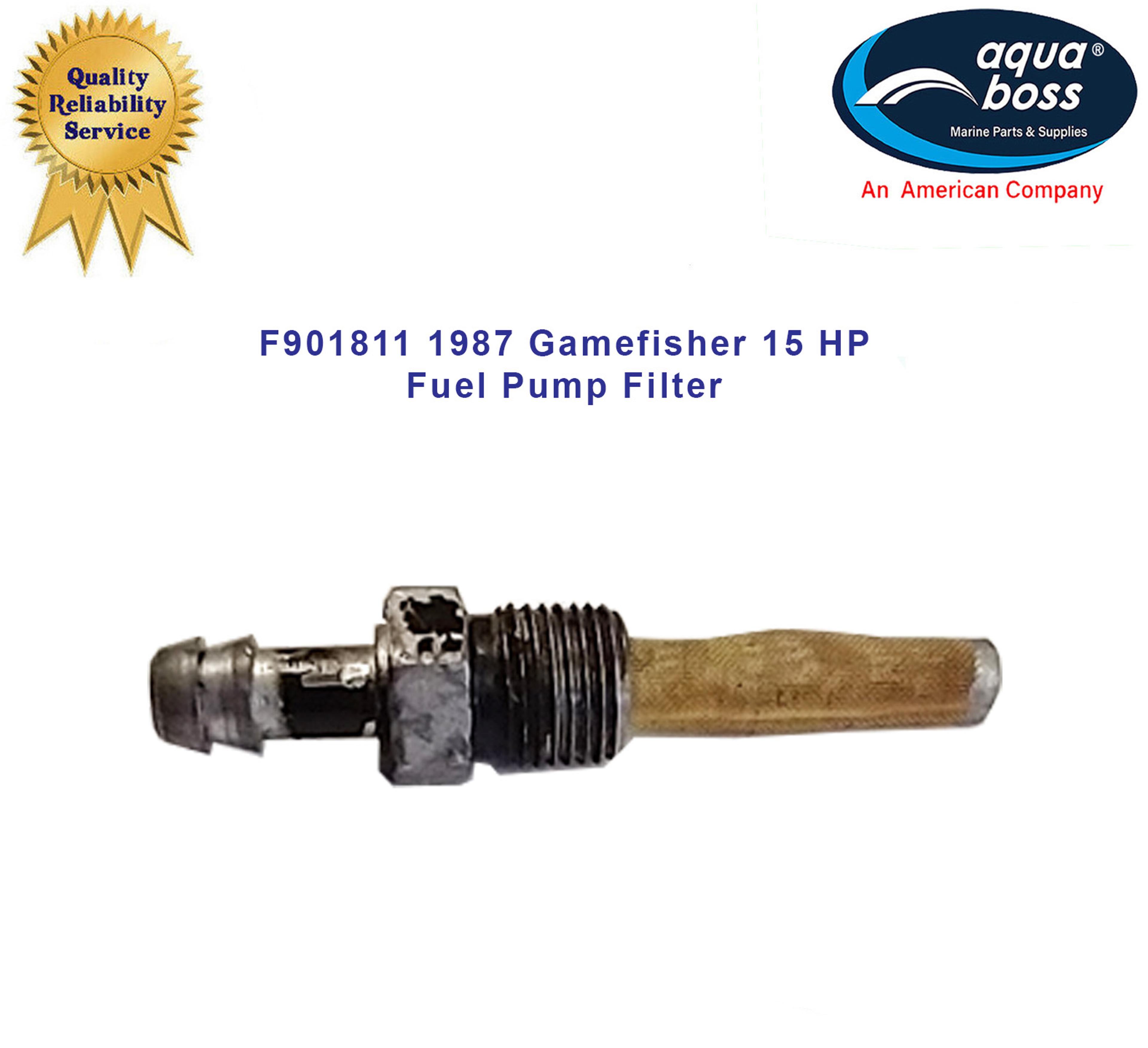 F901811 1987 Gamefisher 15 HP Outboard Fuel Pump Filter for Motor Model # 3048