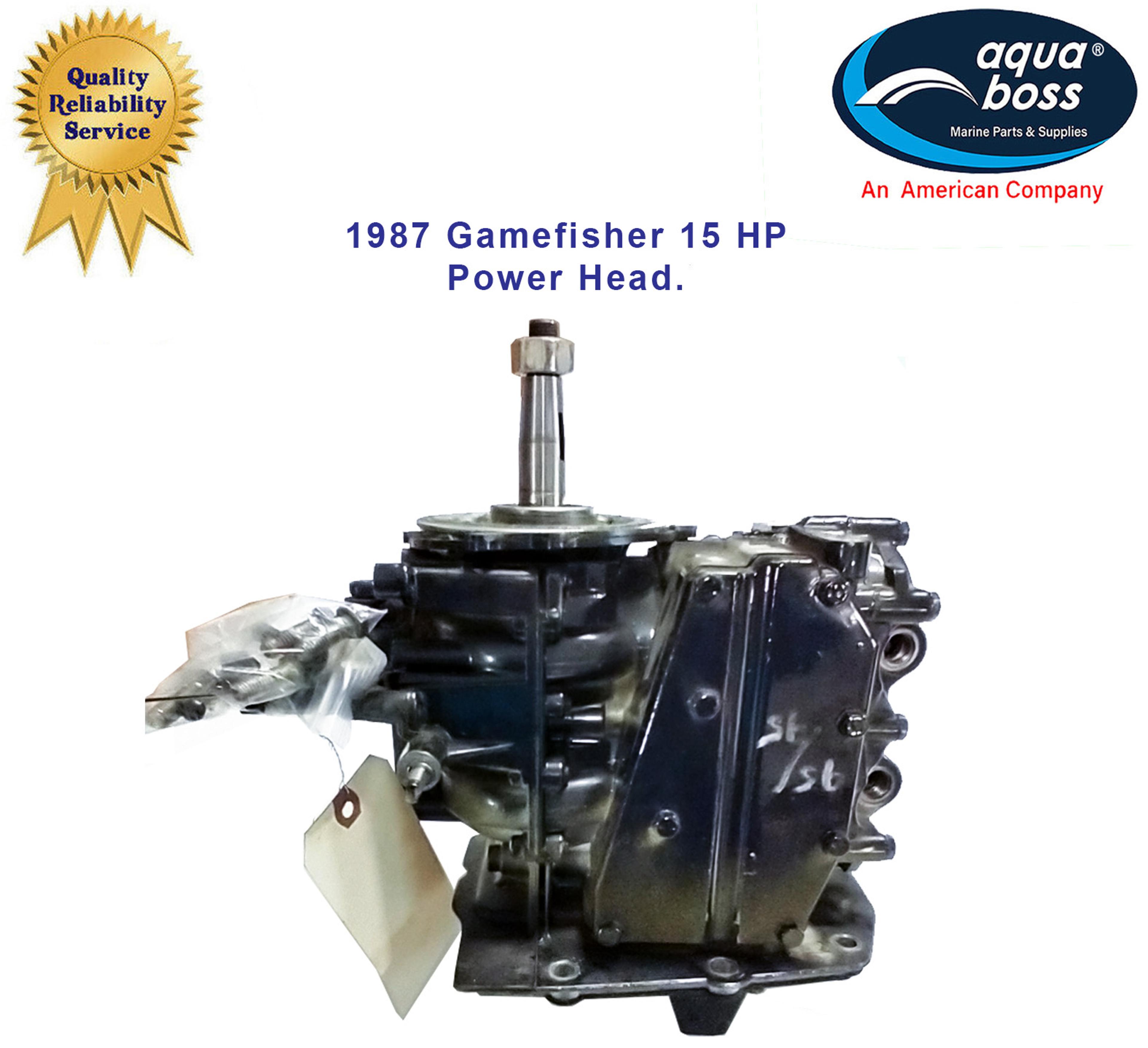 1987 Gamefisher 15 HP Outboard Power Head Motor Model # 3048