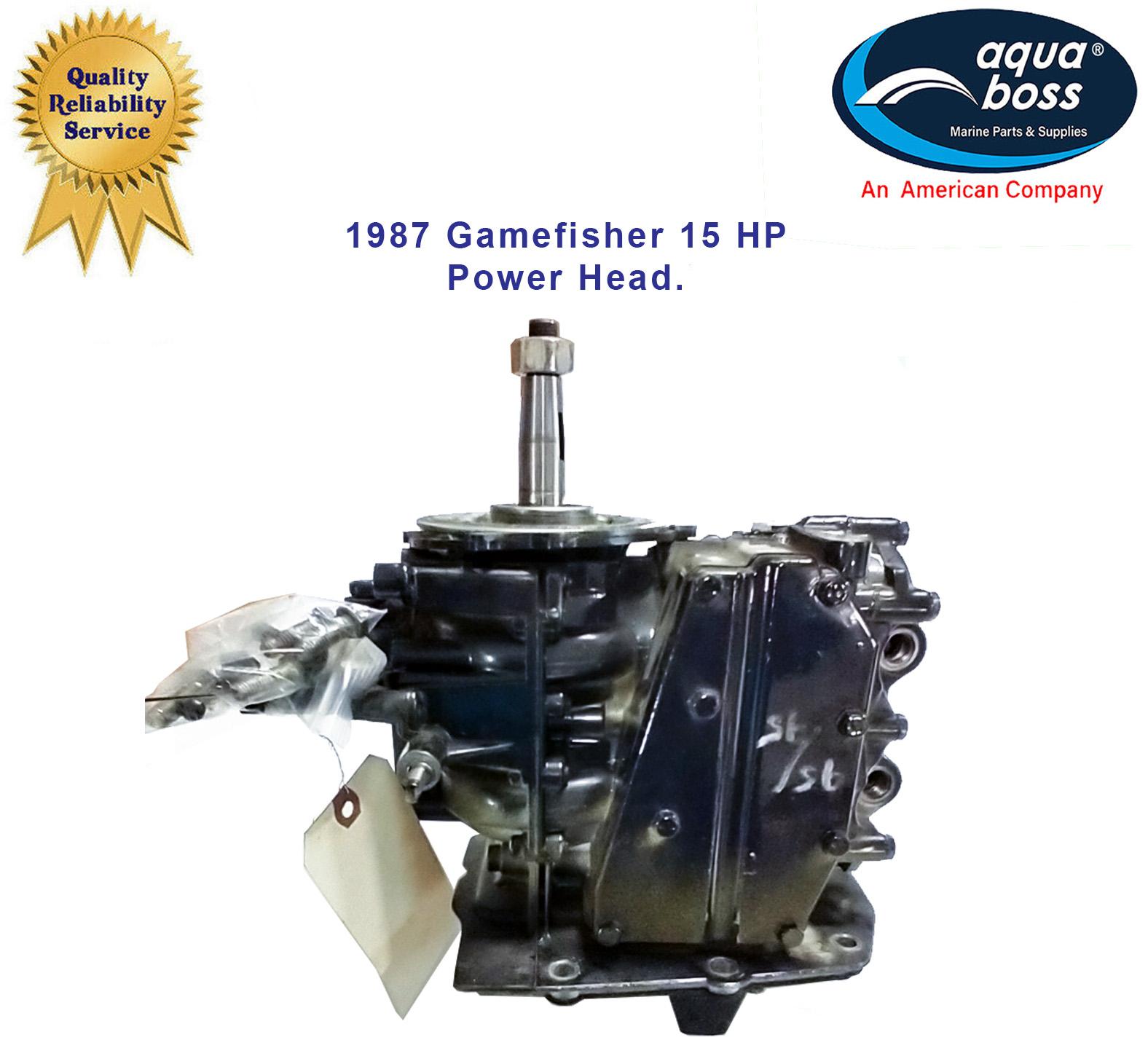 1987 Gamefisher 15 HP Outboard Power Head Motor Model # 3048
