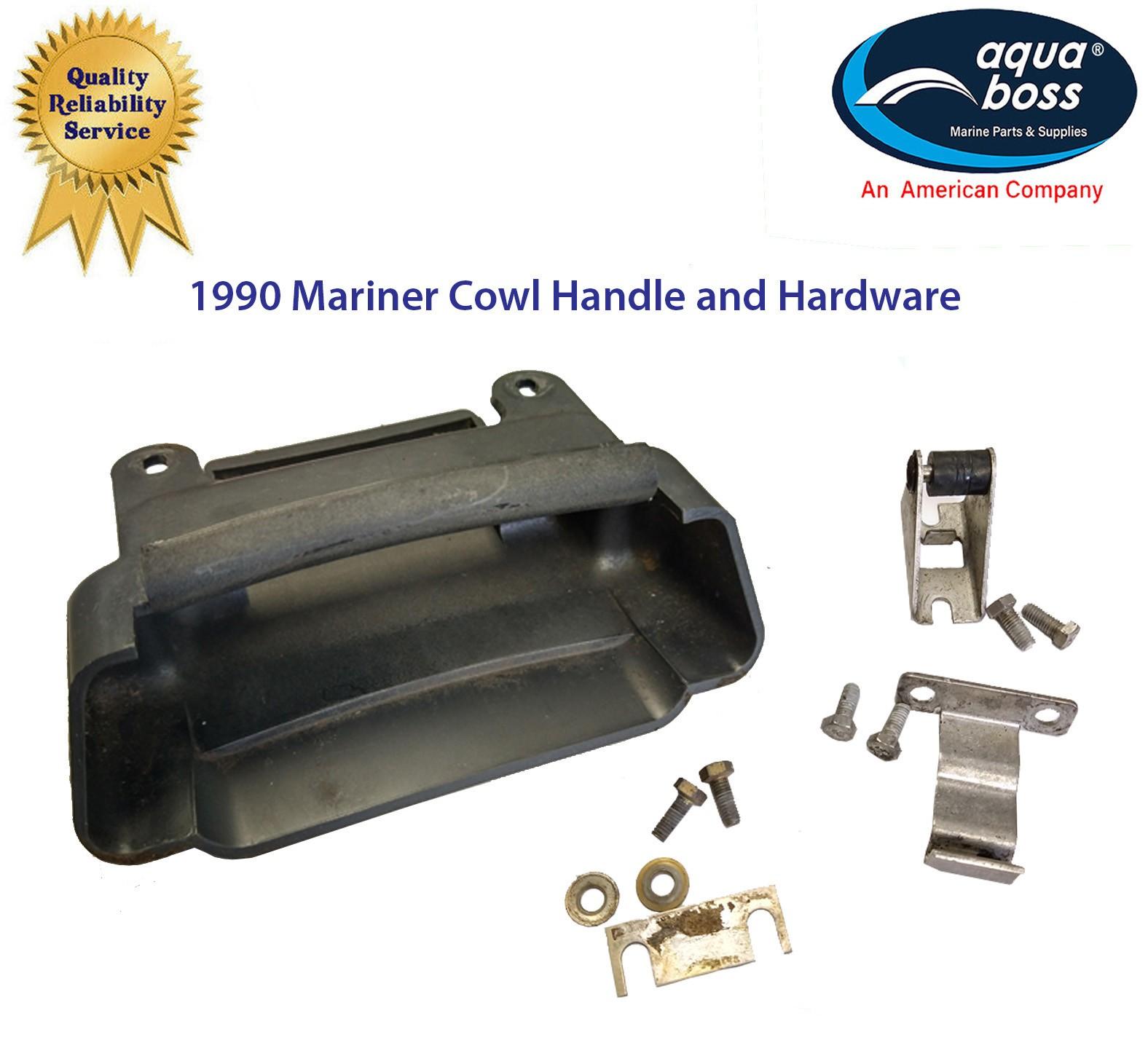 1990 Mercury Mariner 25 HP Engine Cowl Cover Handle and Hardware Only 9163T21