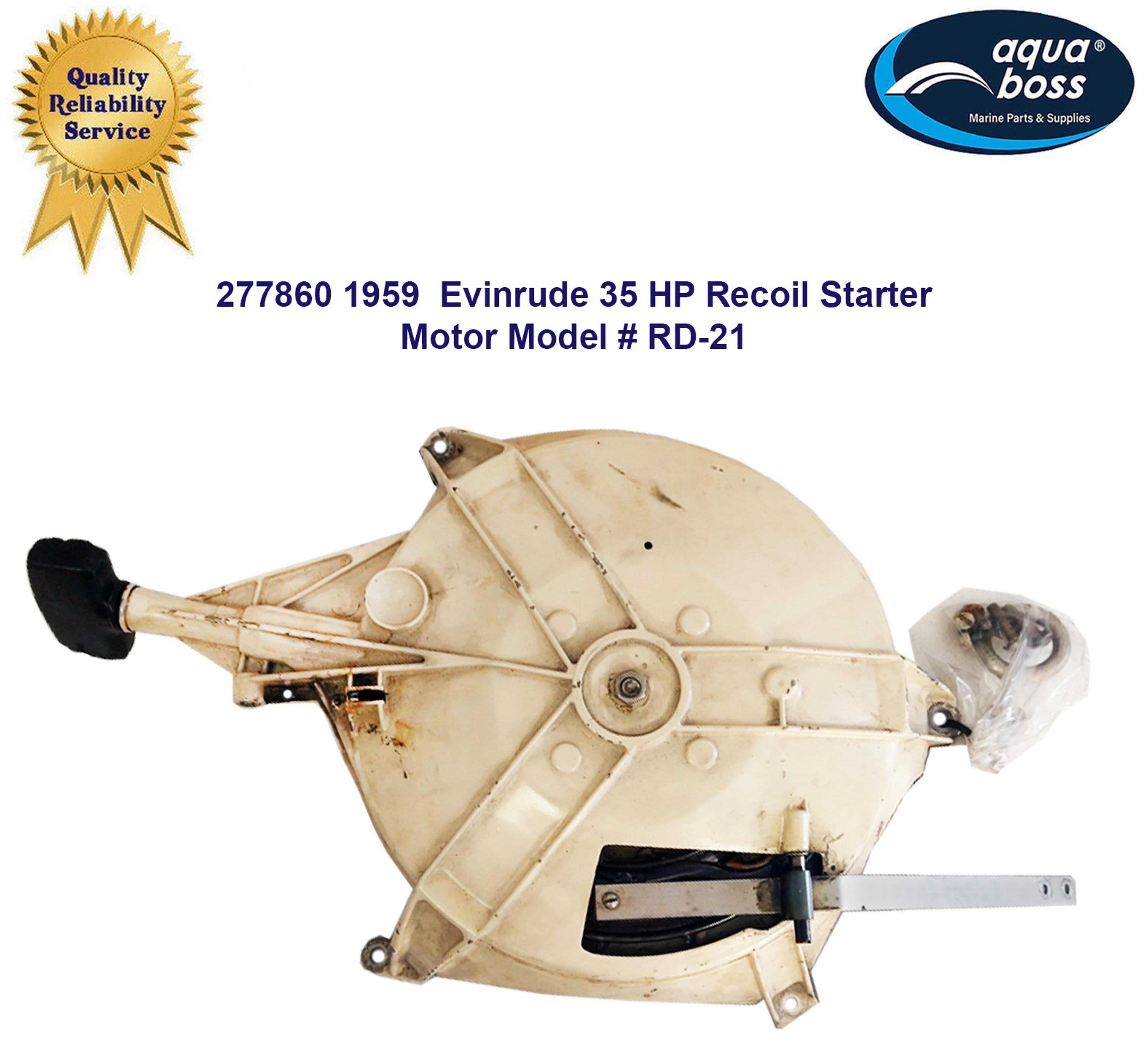 277860 Recoil Starter 1959 Evinrude 35 HP Motor Model # RD-21 OEM