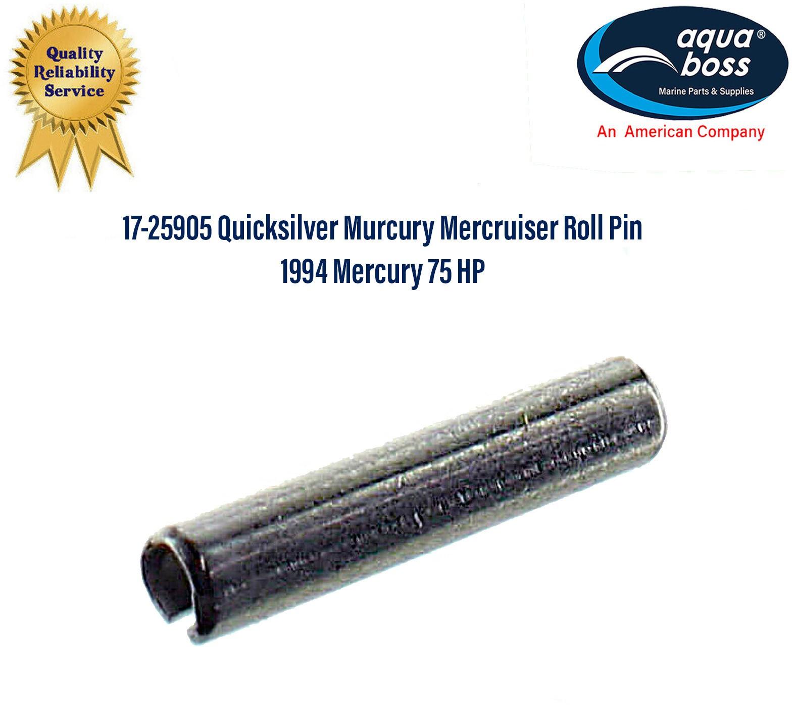 Quicksilver Mercury Mercruiser Roll Pin 1994 Mercury 75 HP Lot of 4