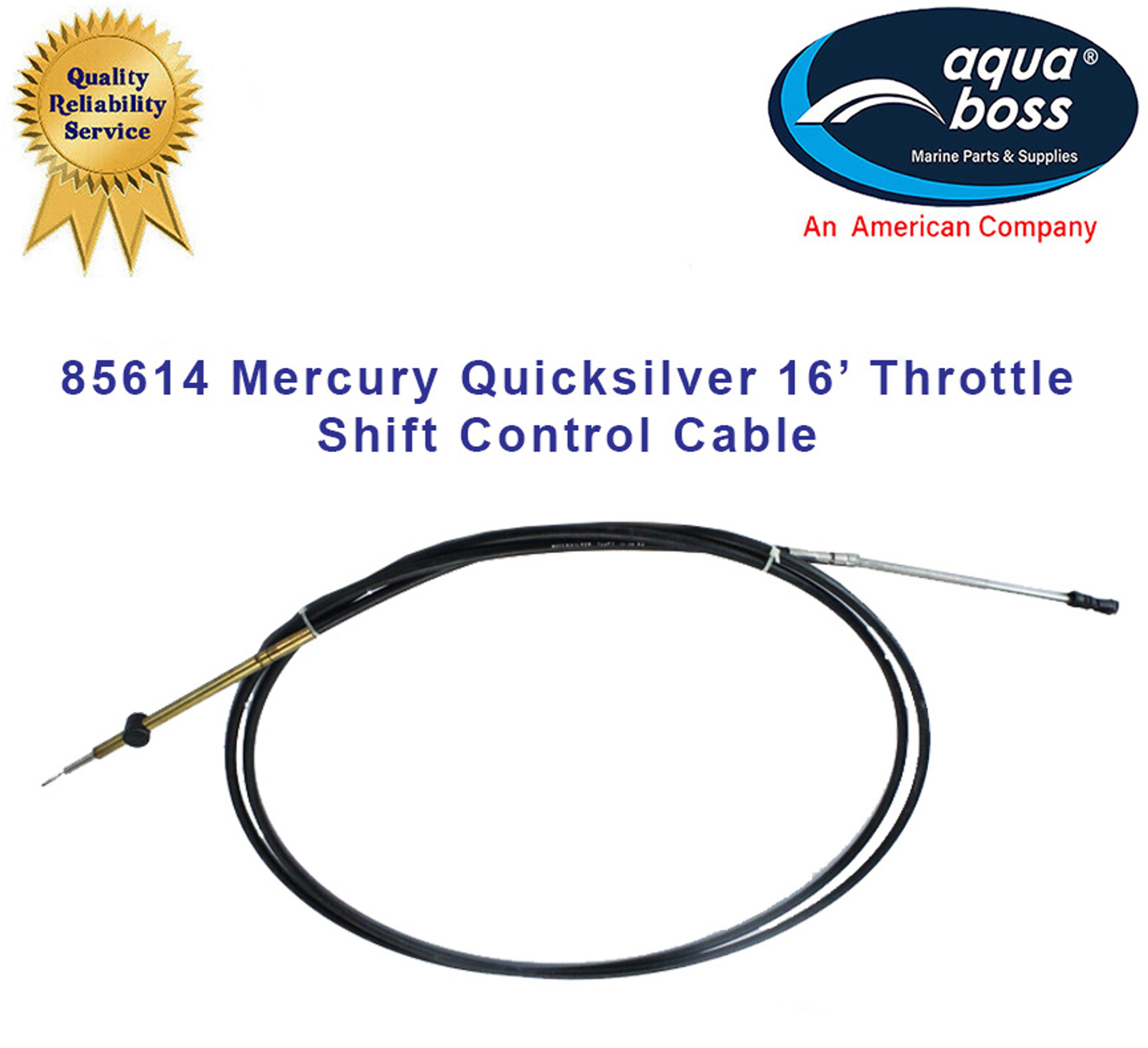 85614 Quicksilver Mercury 16’ Throttle and Shift Control Cable