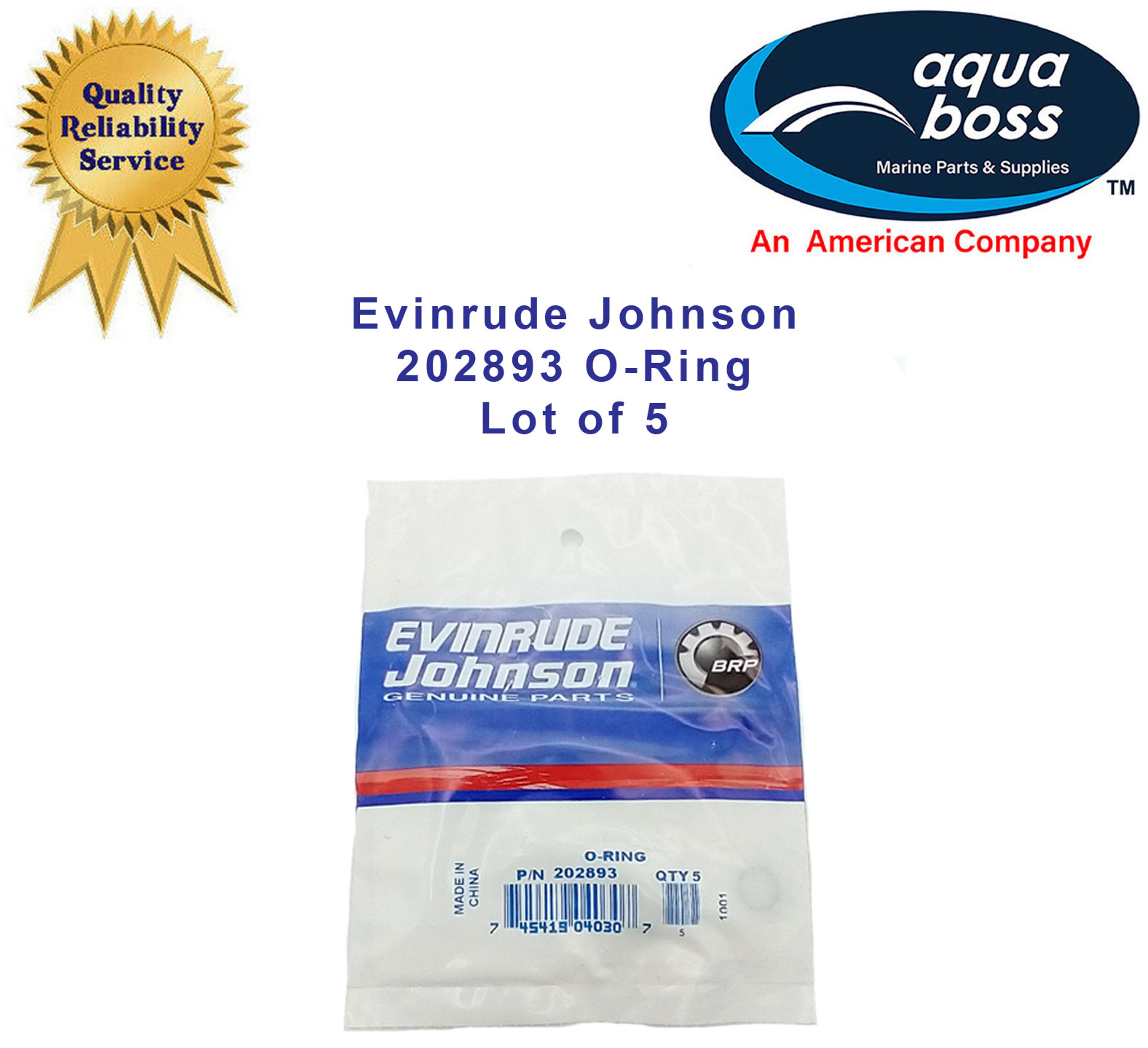 O-Ring Lot of 5 202893 Evinrude Johnson
