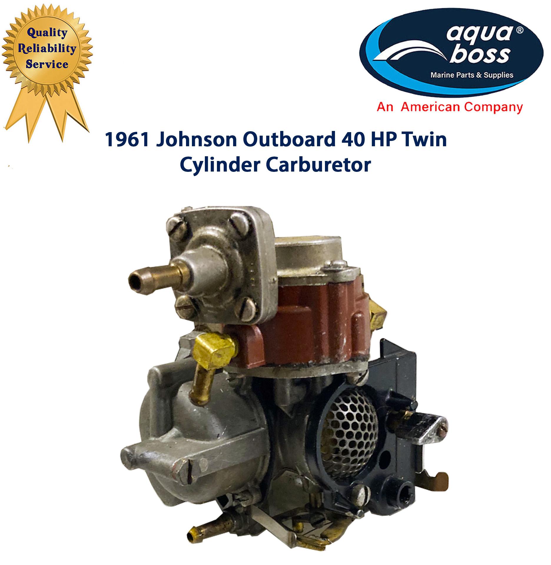 1961 Johnson Outboard 40 HP Twin Cylinder Carburetor For Motor Model RDS-23