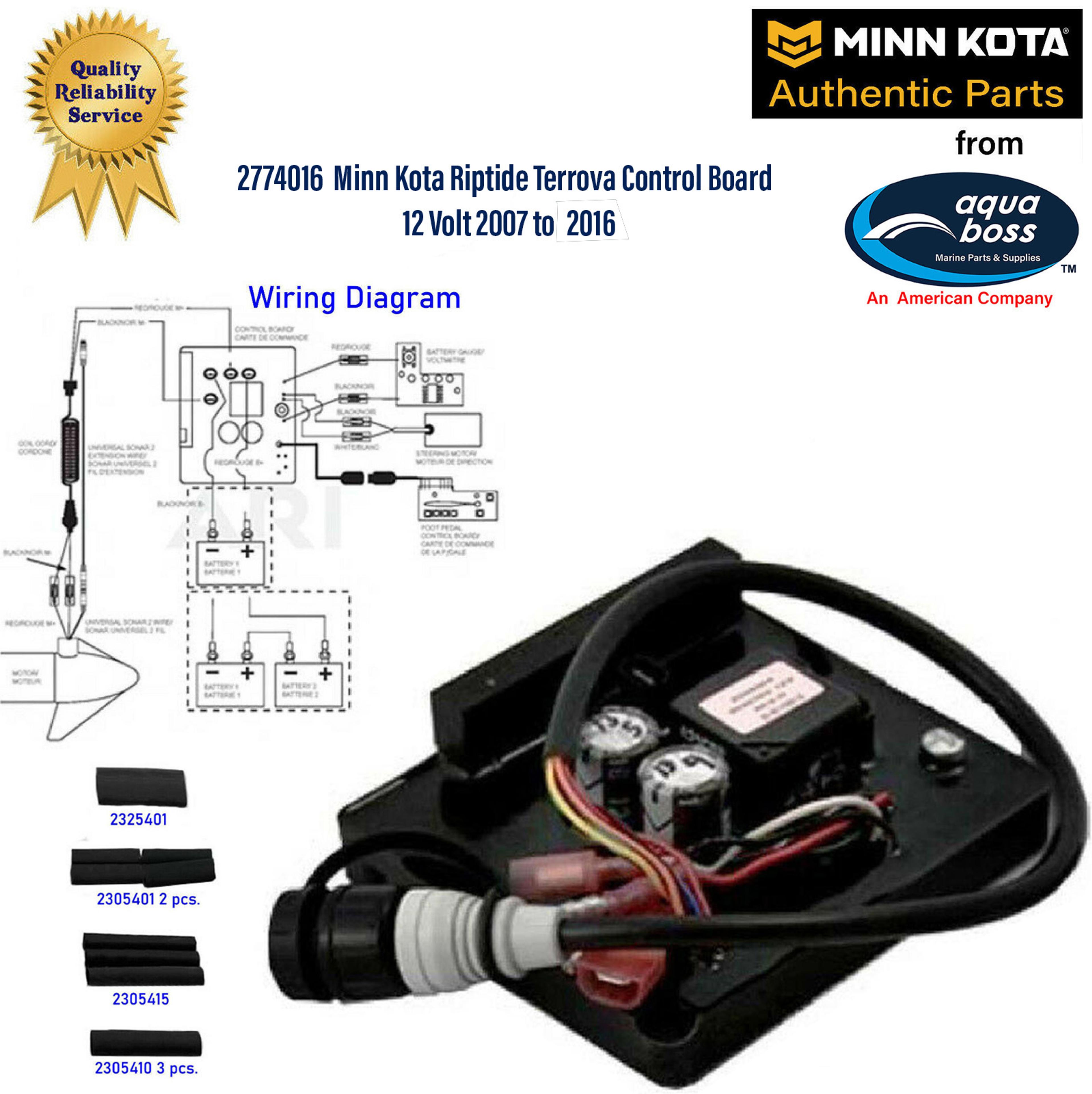 2774016 Minn Kota Terrova and Riptide 12 Volt Control Board 2007 to 2016