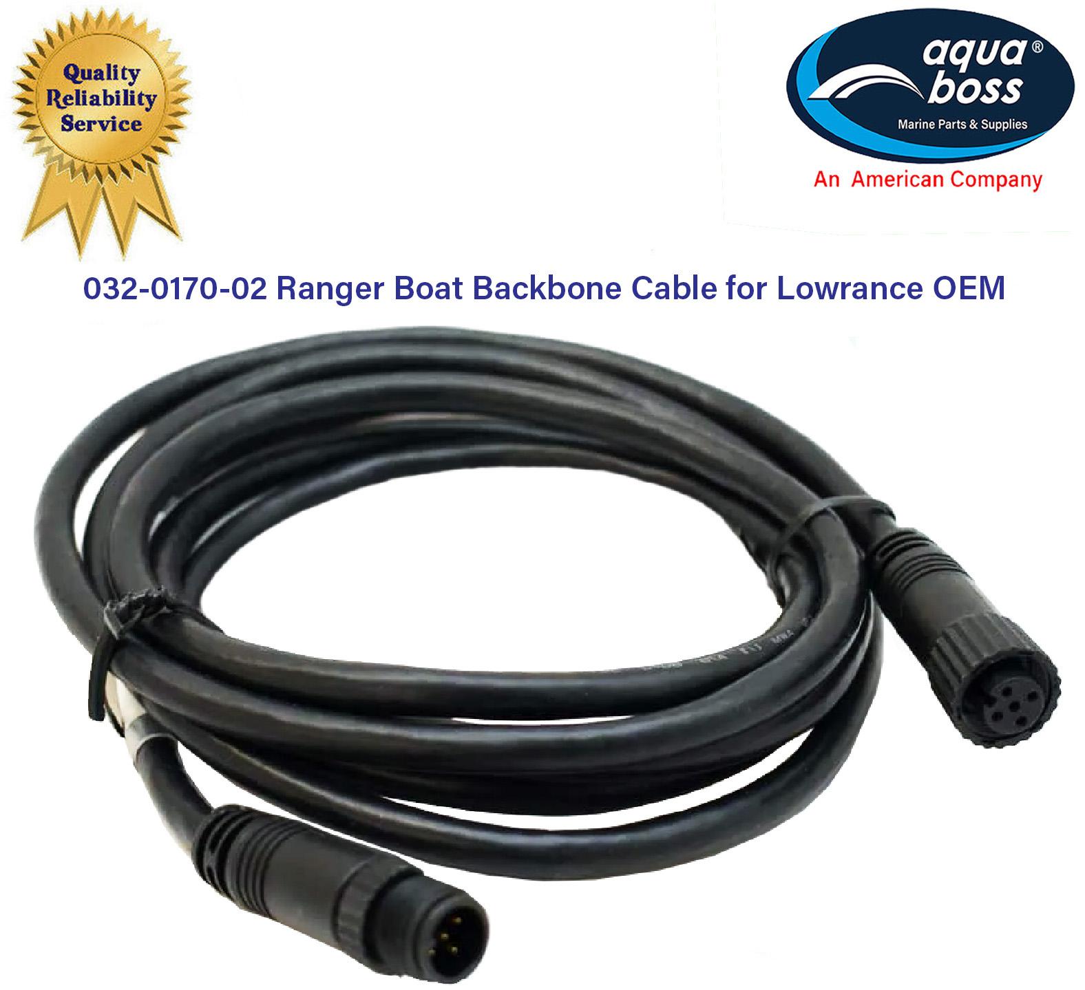 032-0170-02 Ranger Boat Backbone Lowrance Cable 6 Foot Black