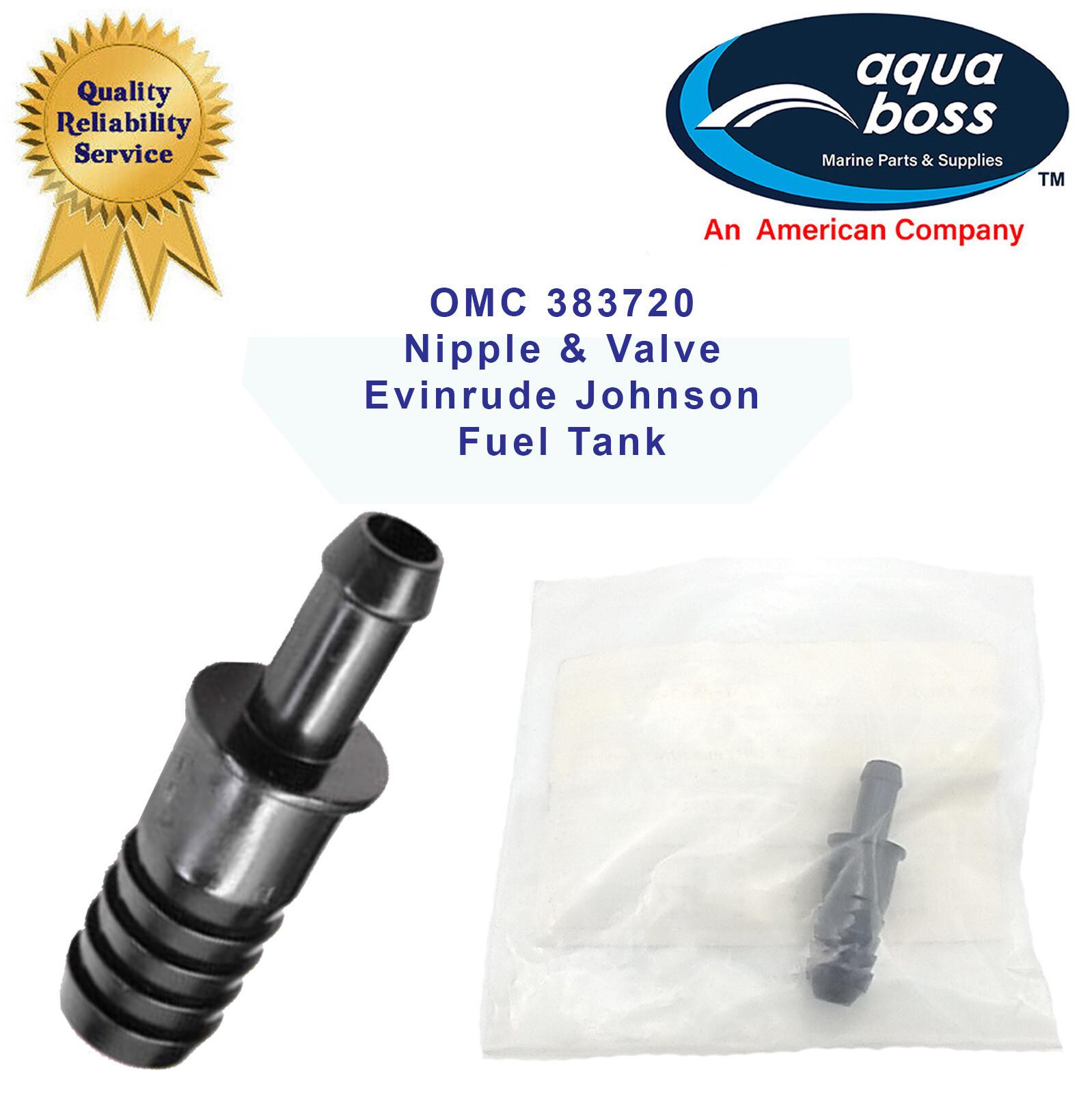 Fuel Tank Nipple & Valve 383720 Evinrude Johnson Fuel Tank OMC
