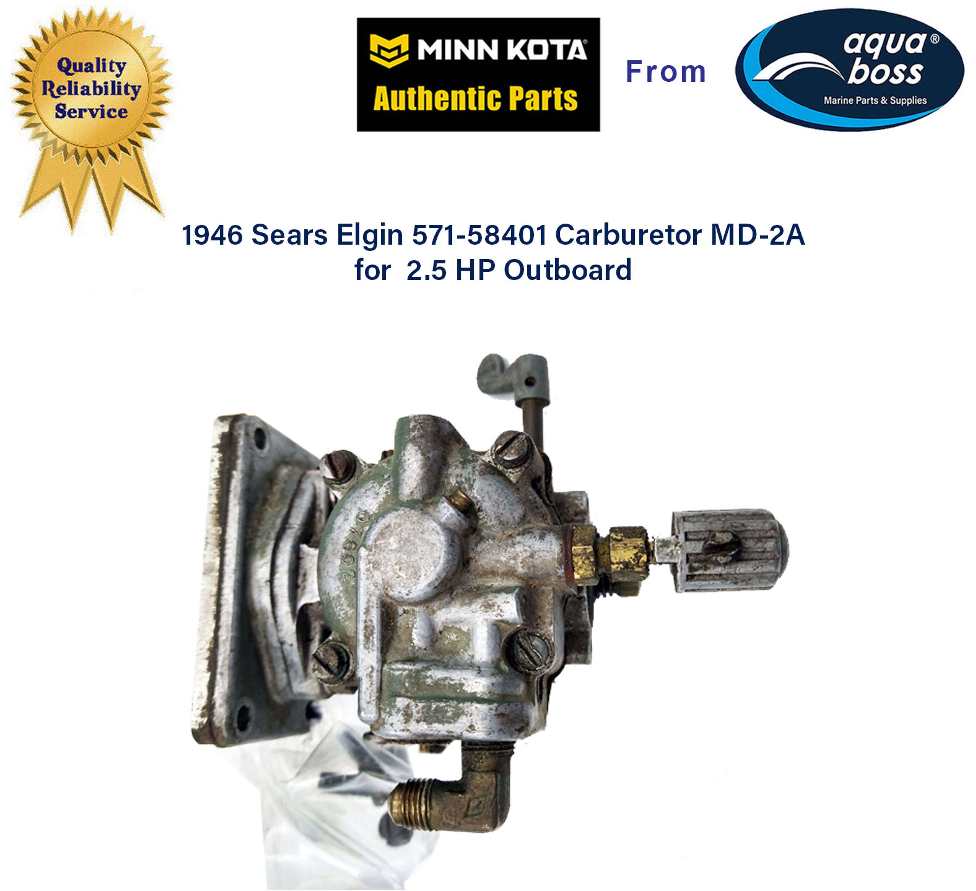 1946 Sears Elgin 571-58401 Carburetor Tillotson MD-2A for 2.5 HP with Reed Plate