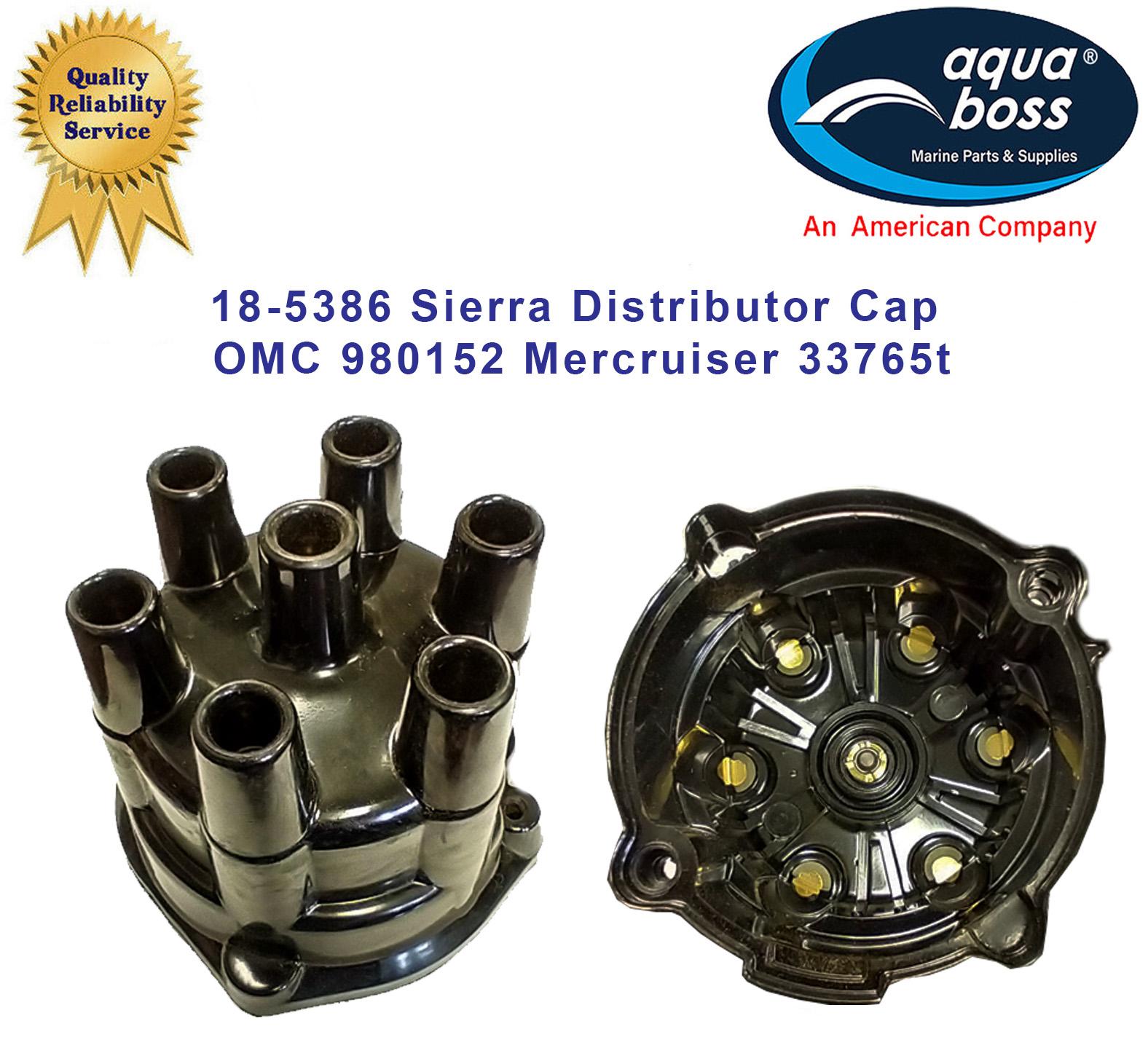 18-5386 Sierra Distributor Cap 33765T Mercruiser 980152 OMC
