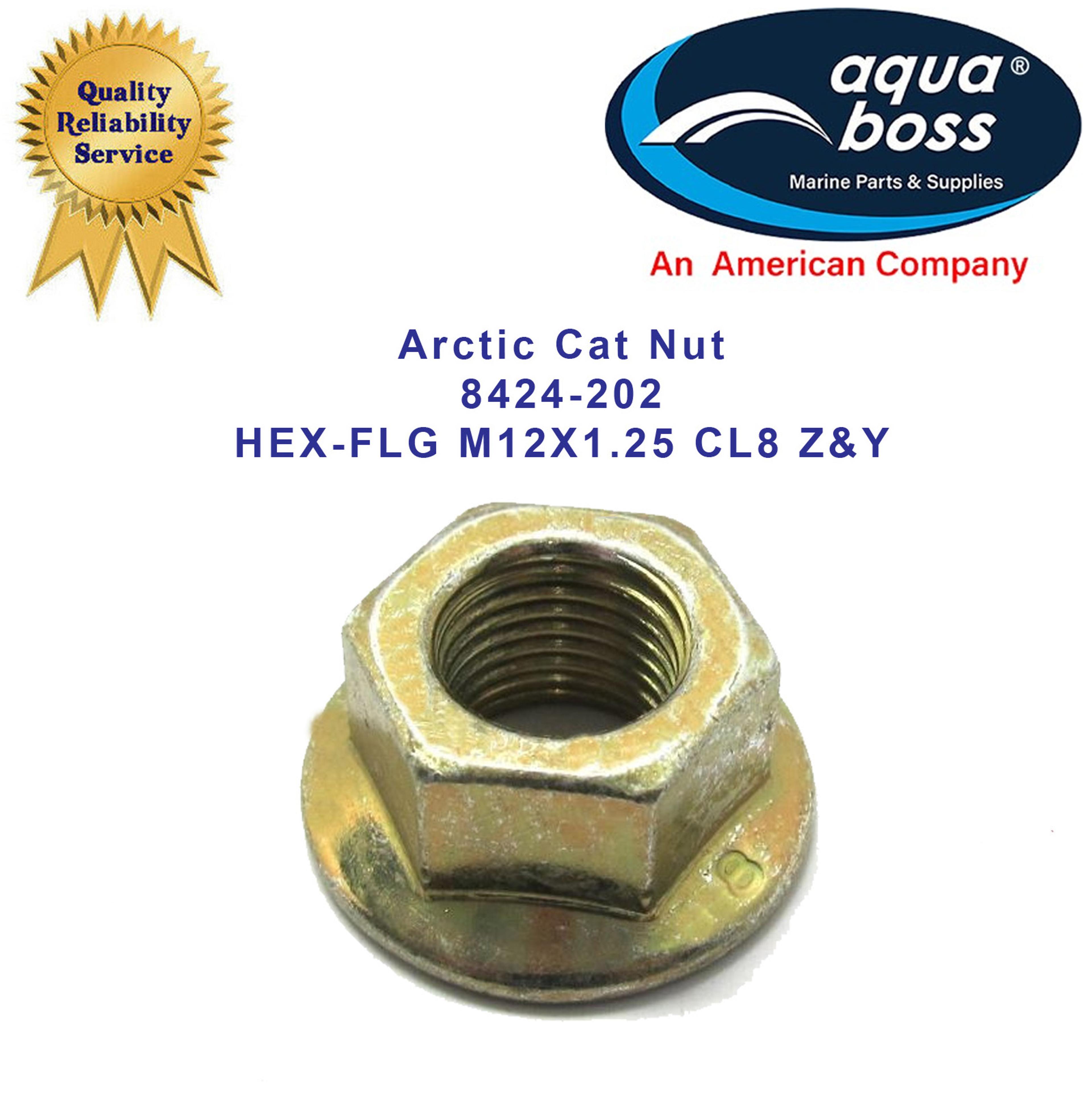 Nut 8424-202 HEX-FLG M12X1.25 CL8 Z&Y Arctic Cat