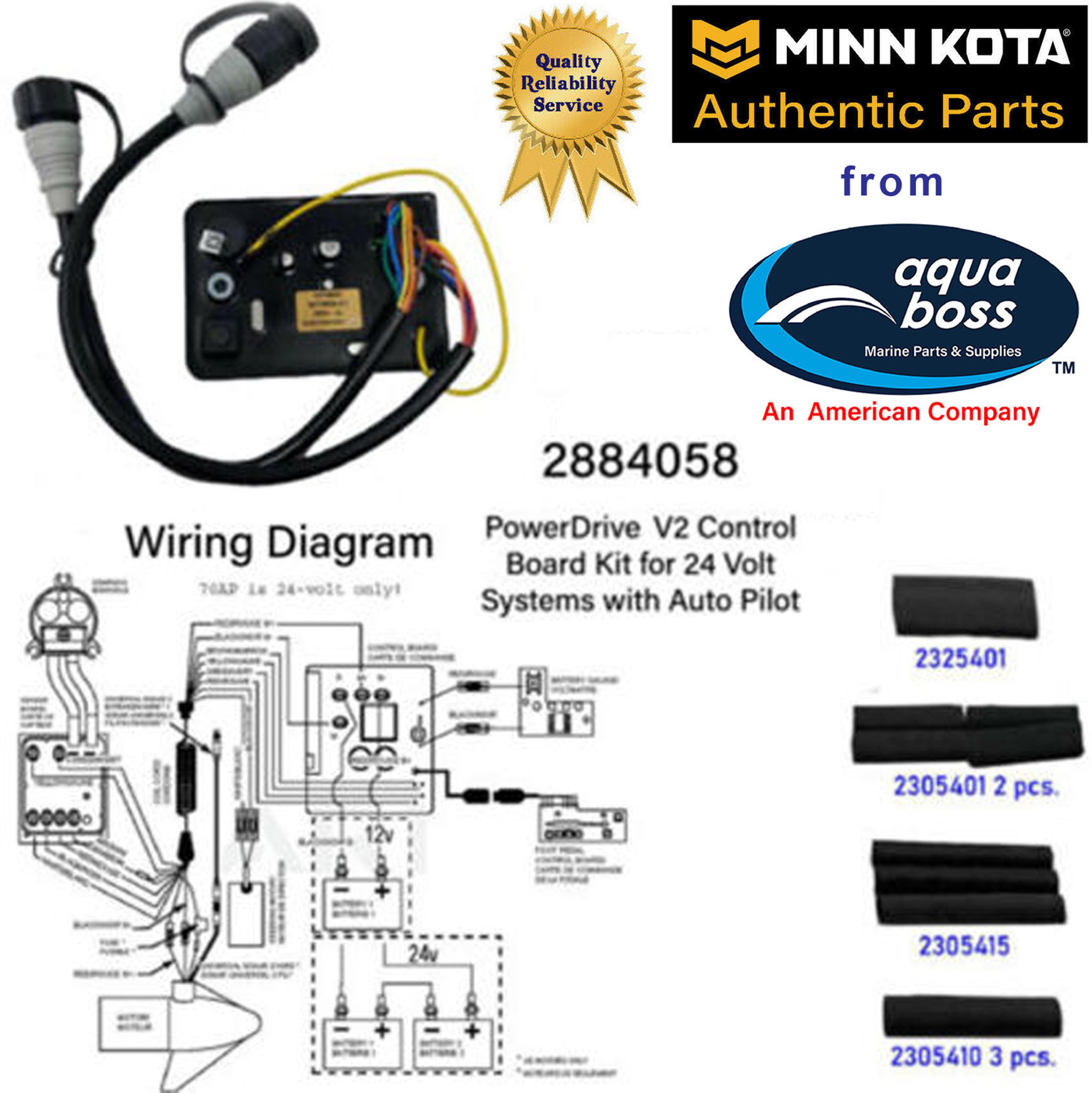 2884058 Minn Kota Control Board for PowerDrive V2 with Auto Pilot 24 volt