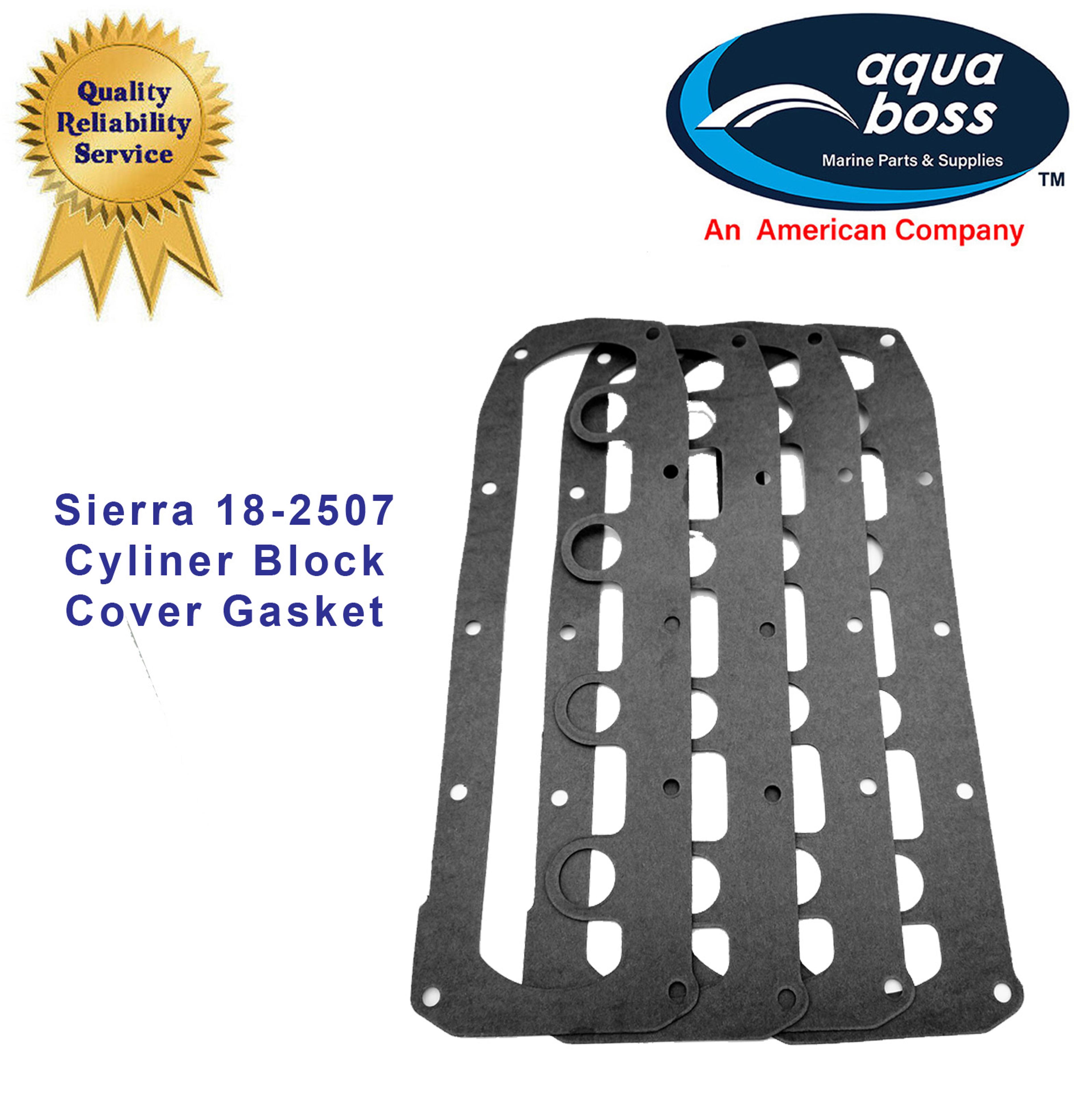 Sierra 18-2507 Cylinder Block Cover Gasket Mercury Mariner 27-85487 Lot of 4