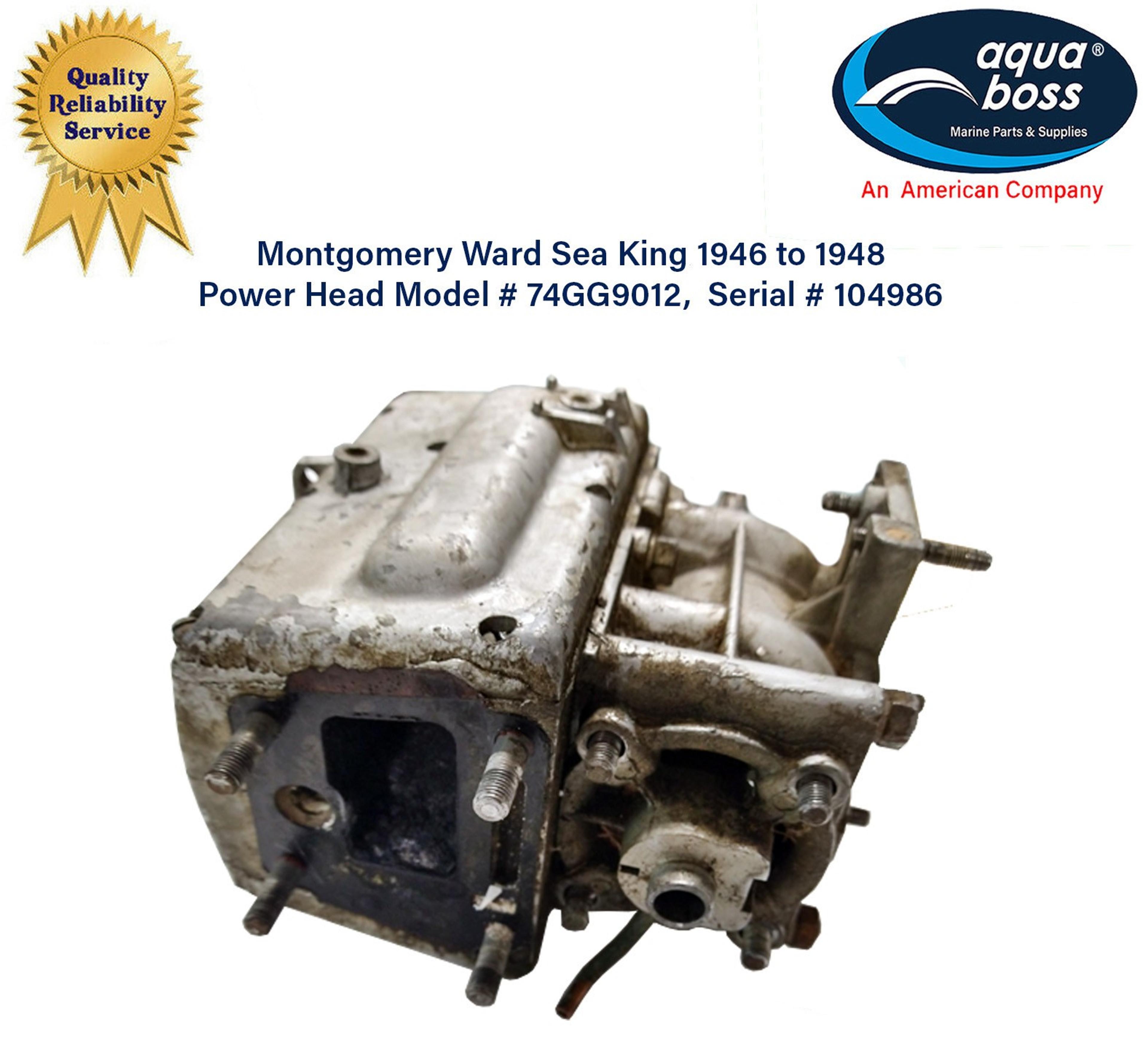 Montgomery Ward 5 HP Sea King 1946 to 48 Power Head # 74GG9012 by Gale
