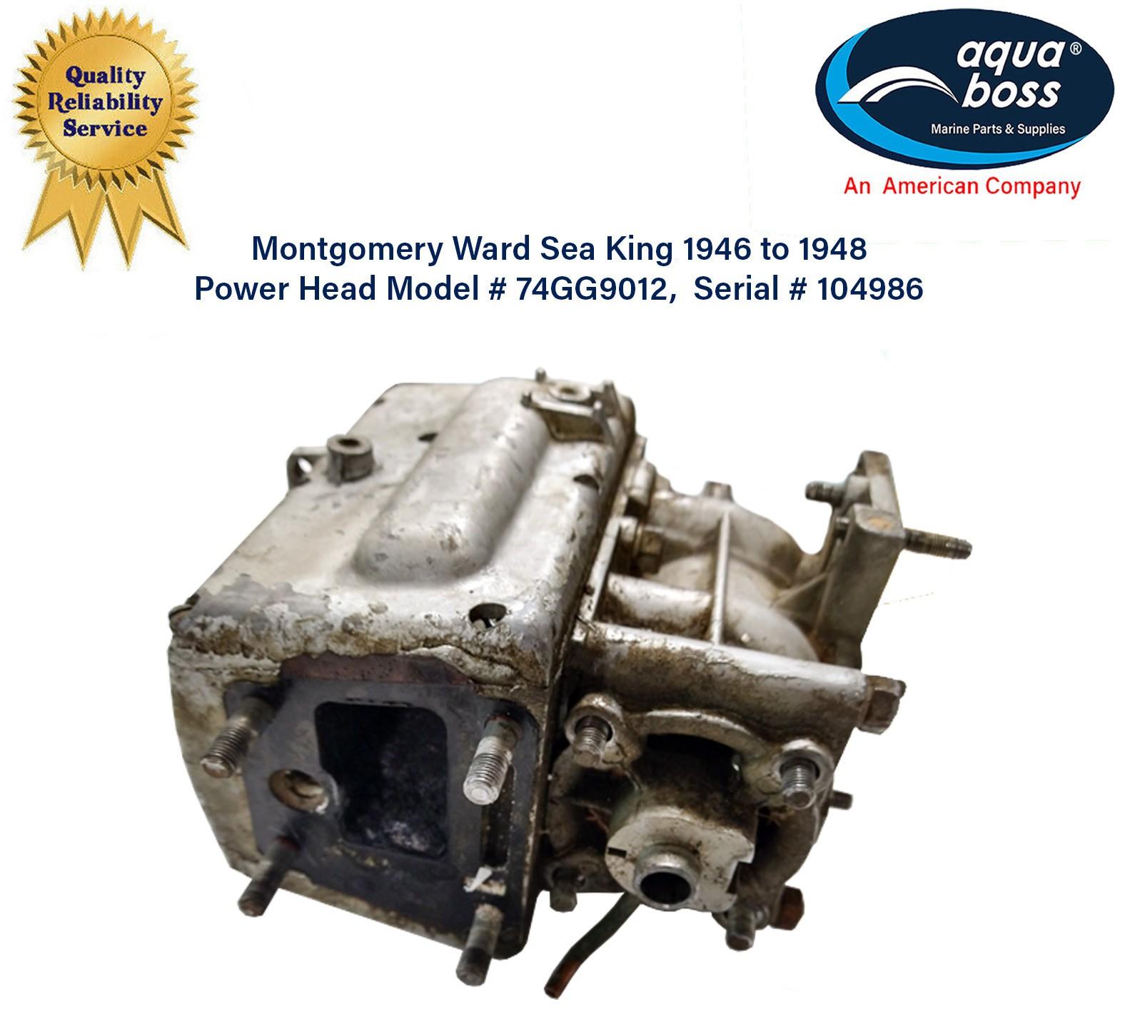 Montgomery Ward 5 HP Sea King 1946 to 48 Power Head # 74GG9012 by Gale
