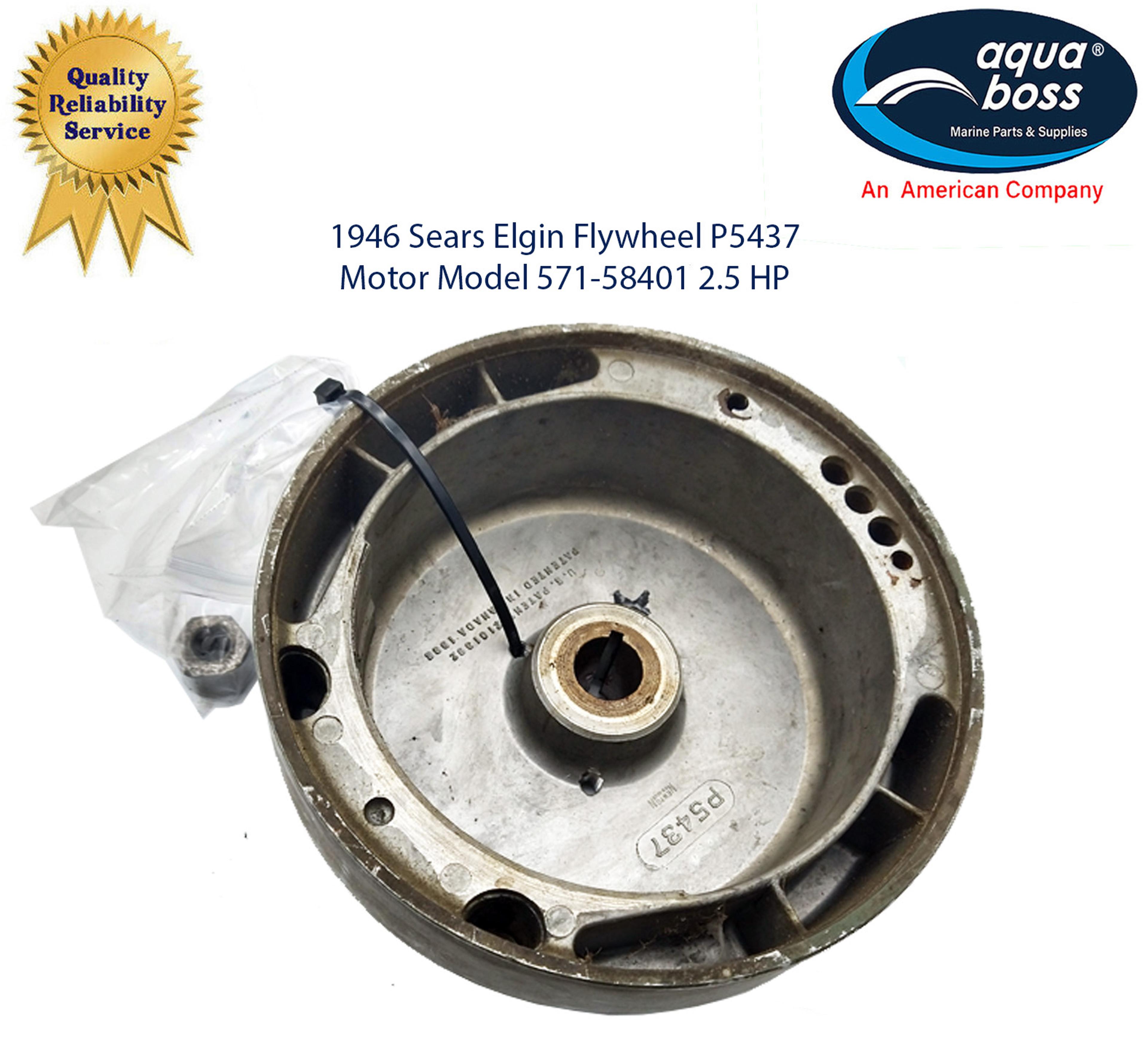 1946 Sears Elgin Flywheel P5437 Motor Model 571-58401 2.5 HP
