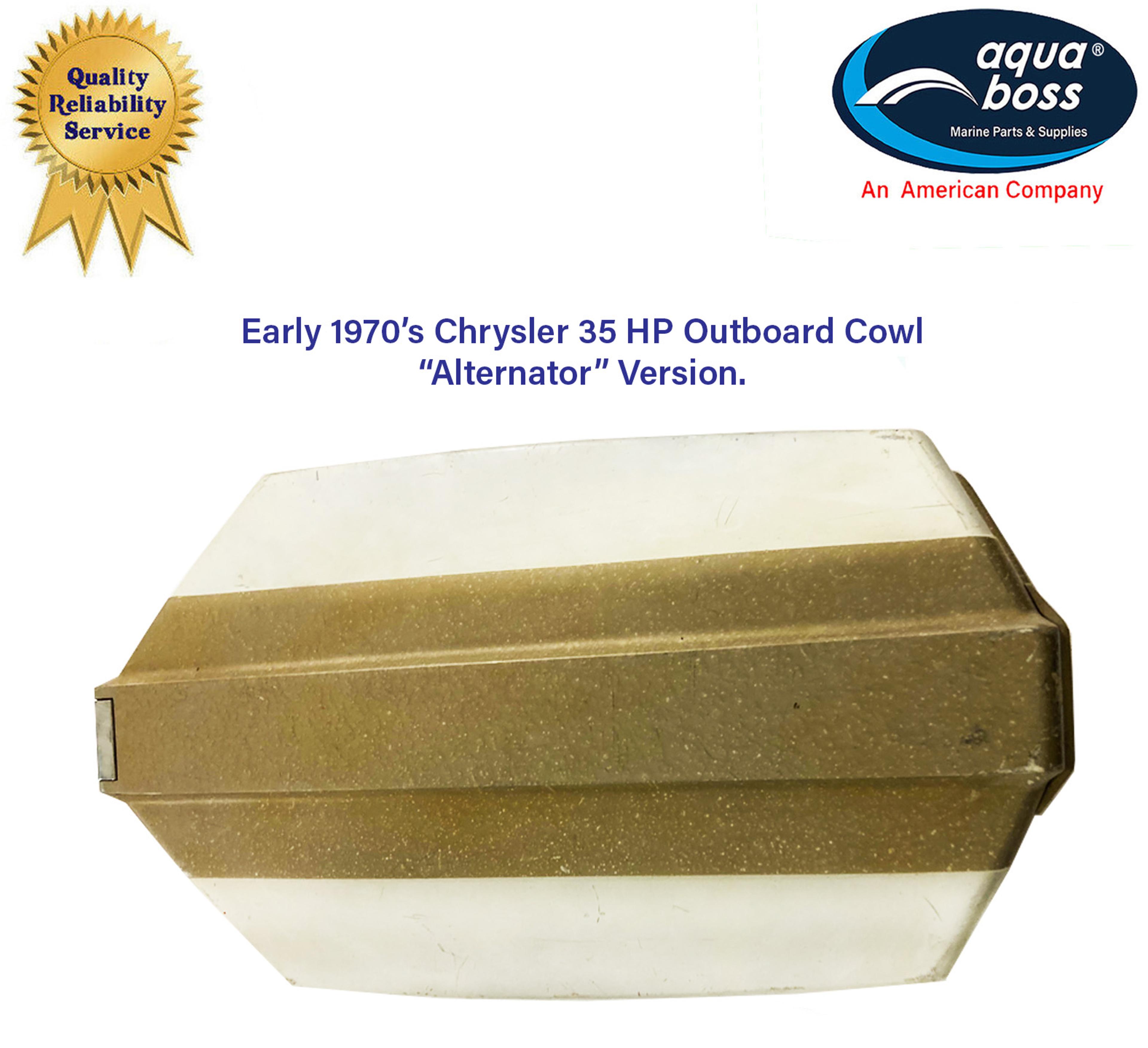 1970’s Chrysler 35 HP Outboard Cowl Engine Cover “Alternator” Version.
