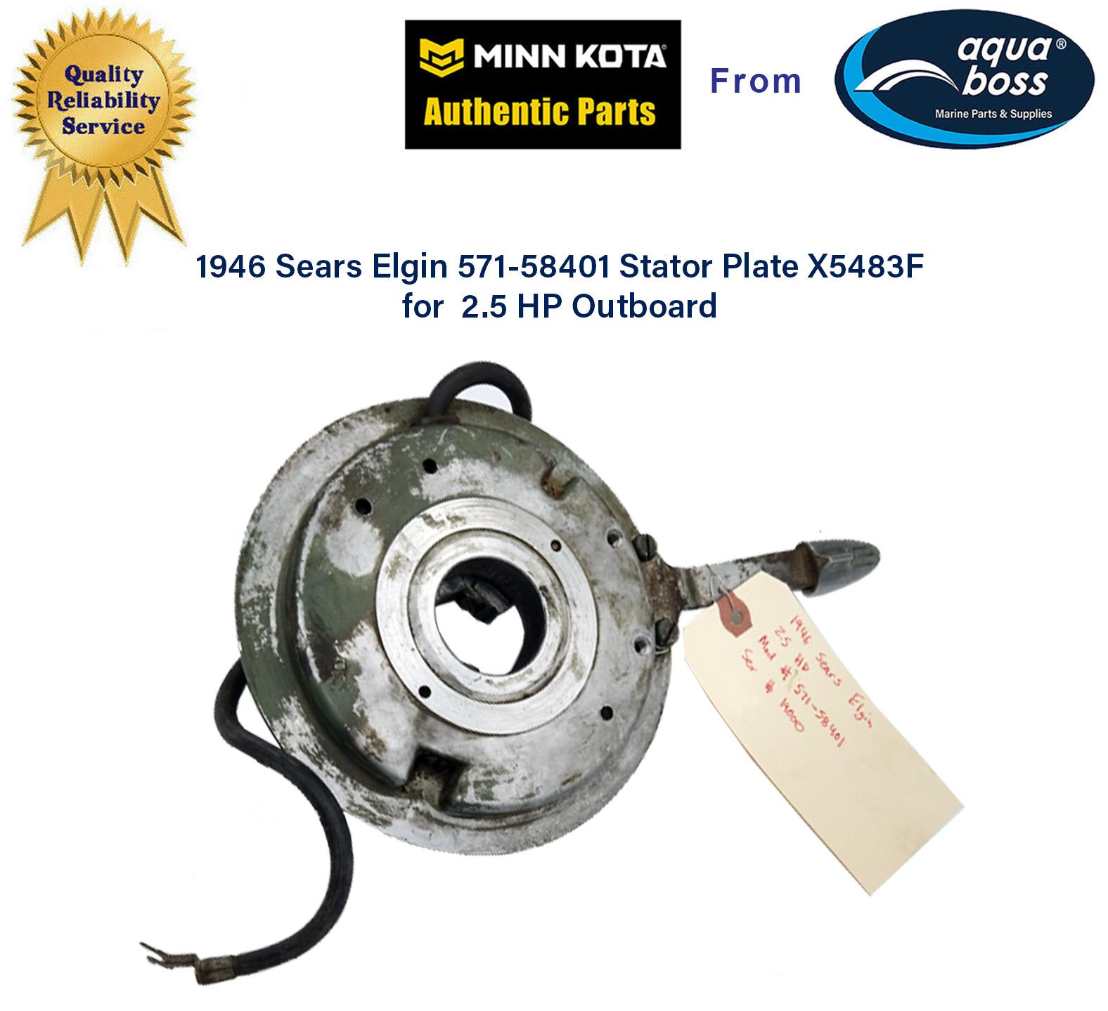 1946 Sears Elgin 571-58401 Stator Plate X5483F with Ignition Parts